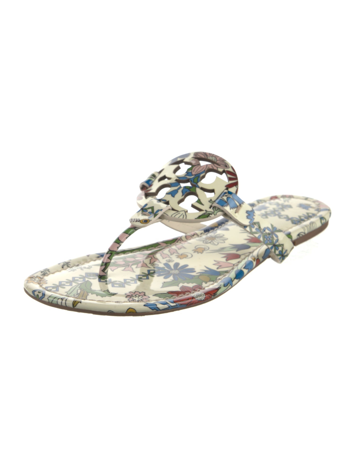Tory Burch Leather Printed Flip Flops
