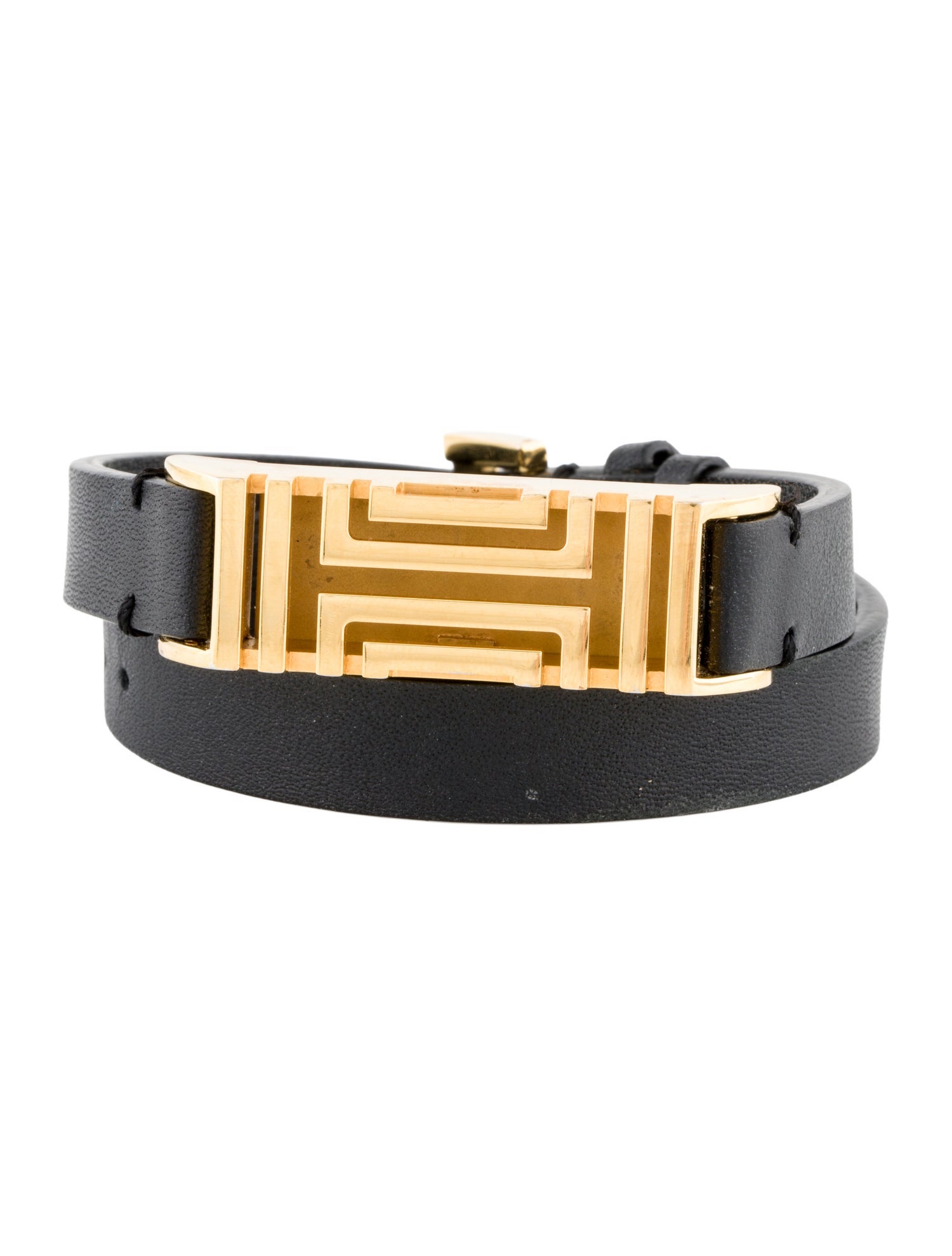 Tory Burch Leather Fitbit Double Wrap Bracelet