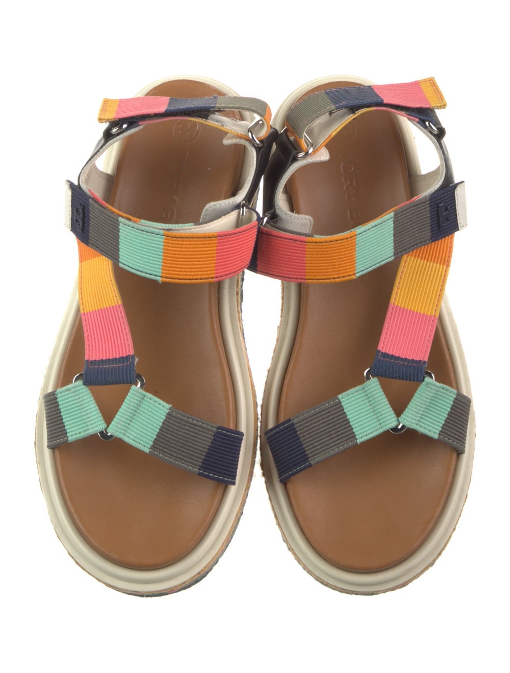 Tory Burch Colorblock Pattern Slingback Sandals - image 3