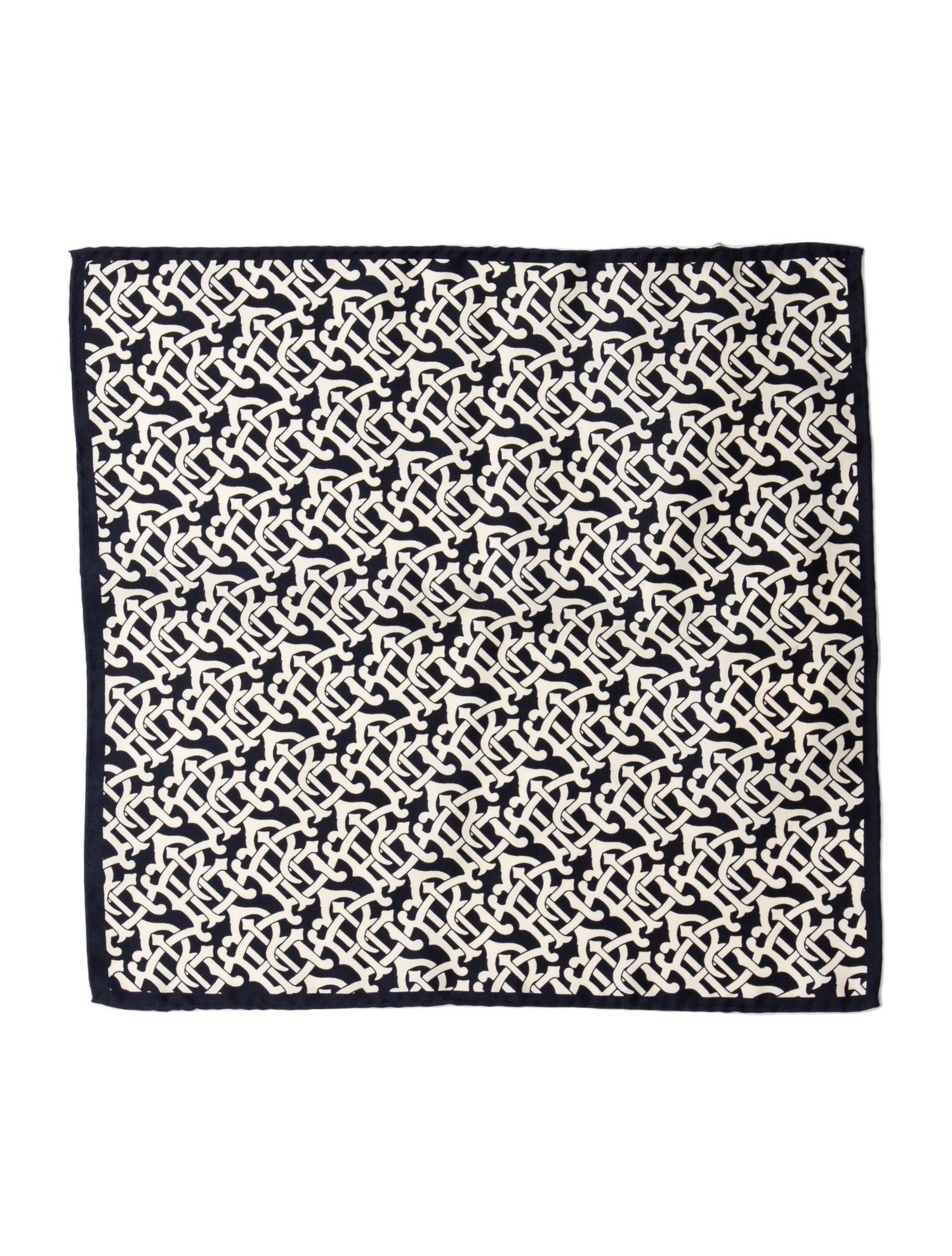 Tory Burch Silk Patterned Pocket Square w/Tags