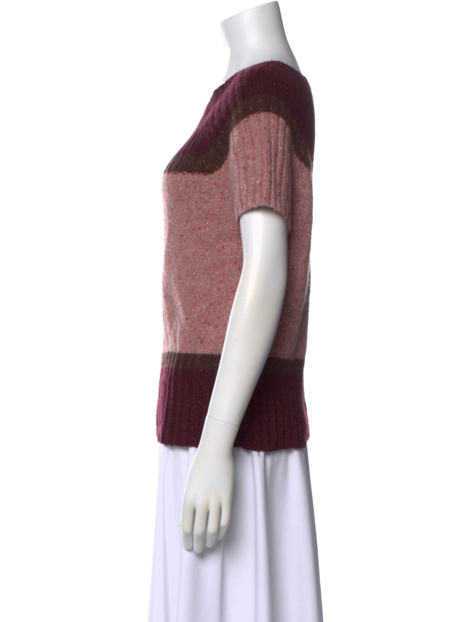 Tory Burch Wool Colorblock Pattern Sweater