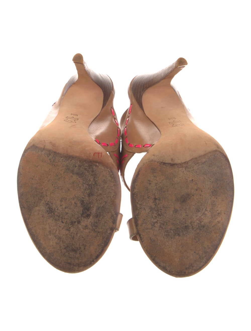 Tory Burch Leather Patterned Slingback Sandals - image 5