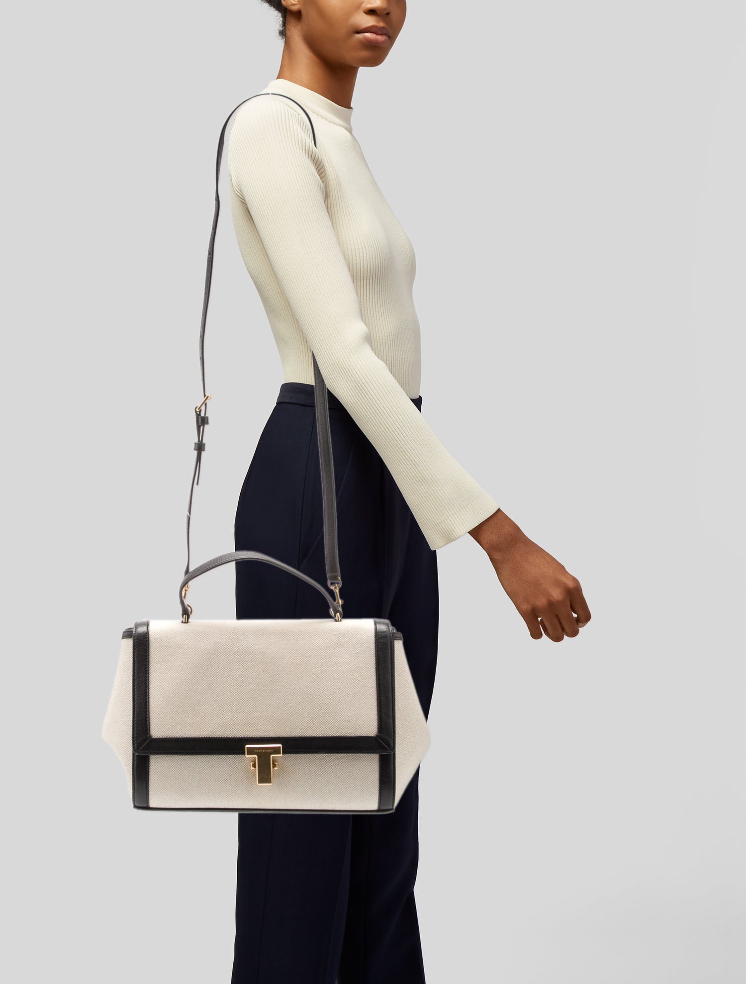 Tory Burch Canvas Top Handle Bag