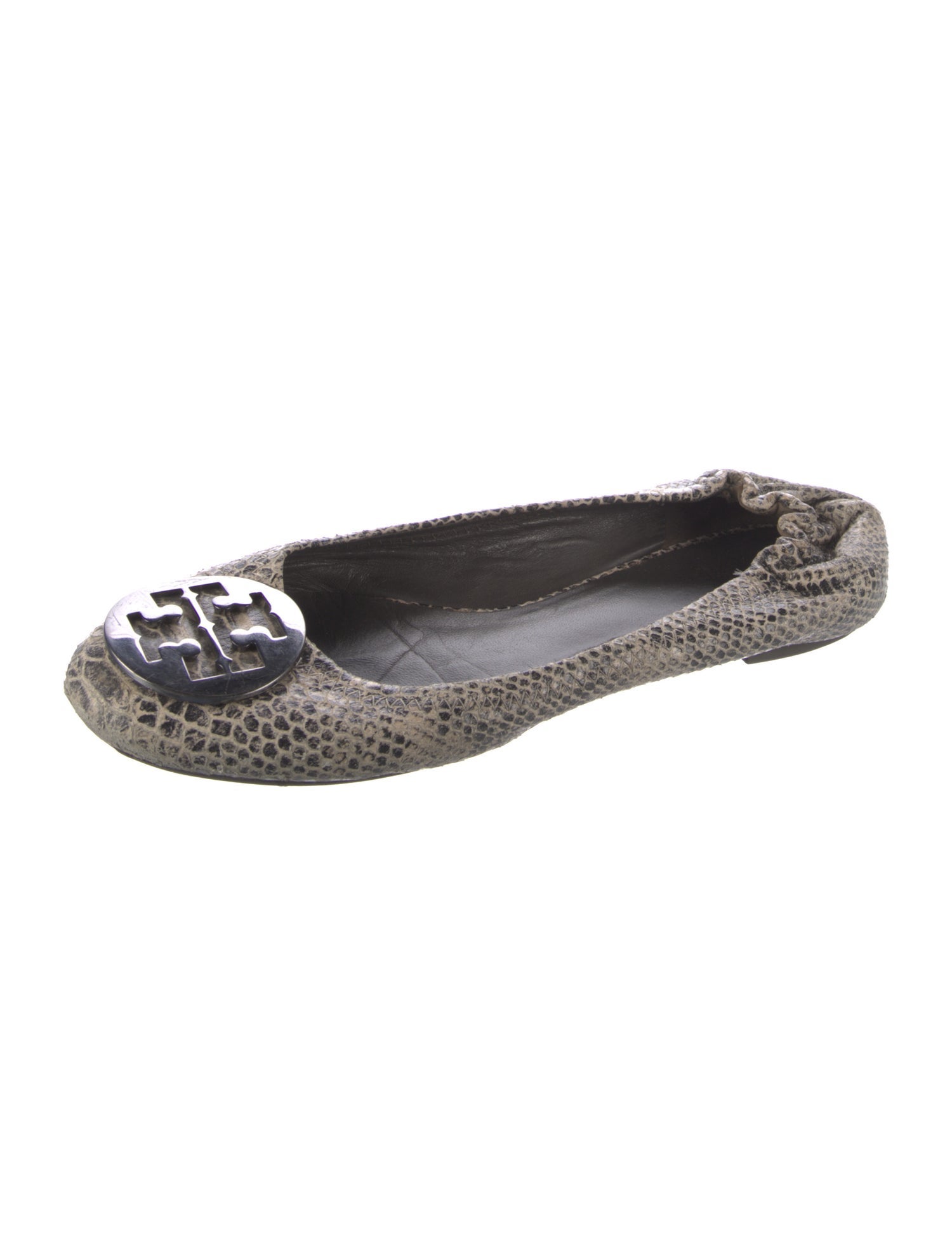 Tory Burch Snakeskin Animal Print Ballet Flats
