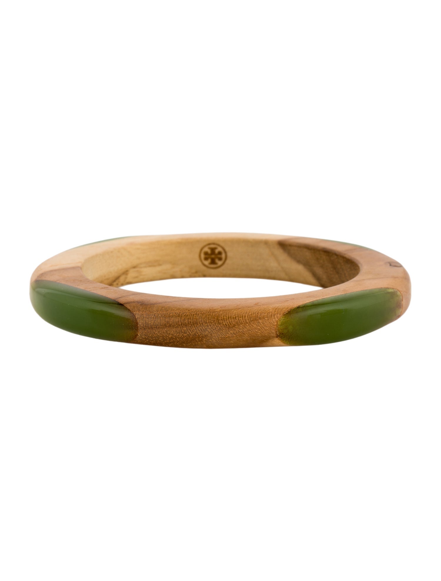 Tory Burch Wood & Resin Bangle Bracelet