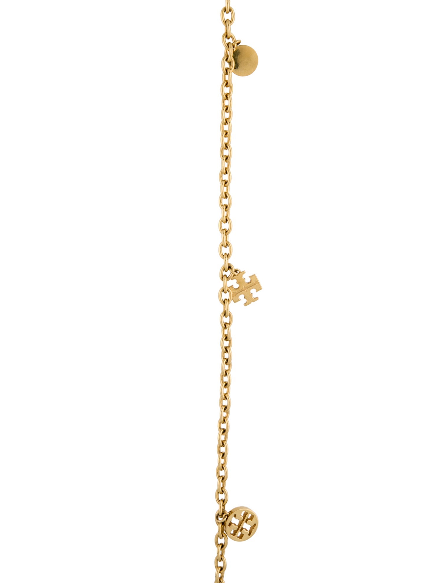 Tory Burch Logo Charm Station Necklace