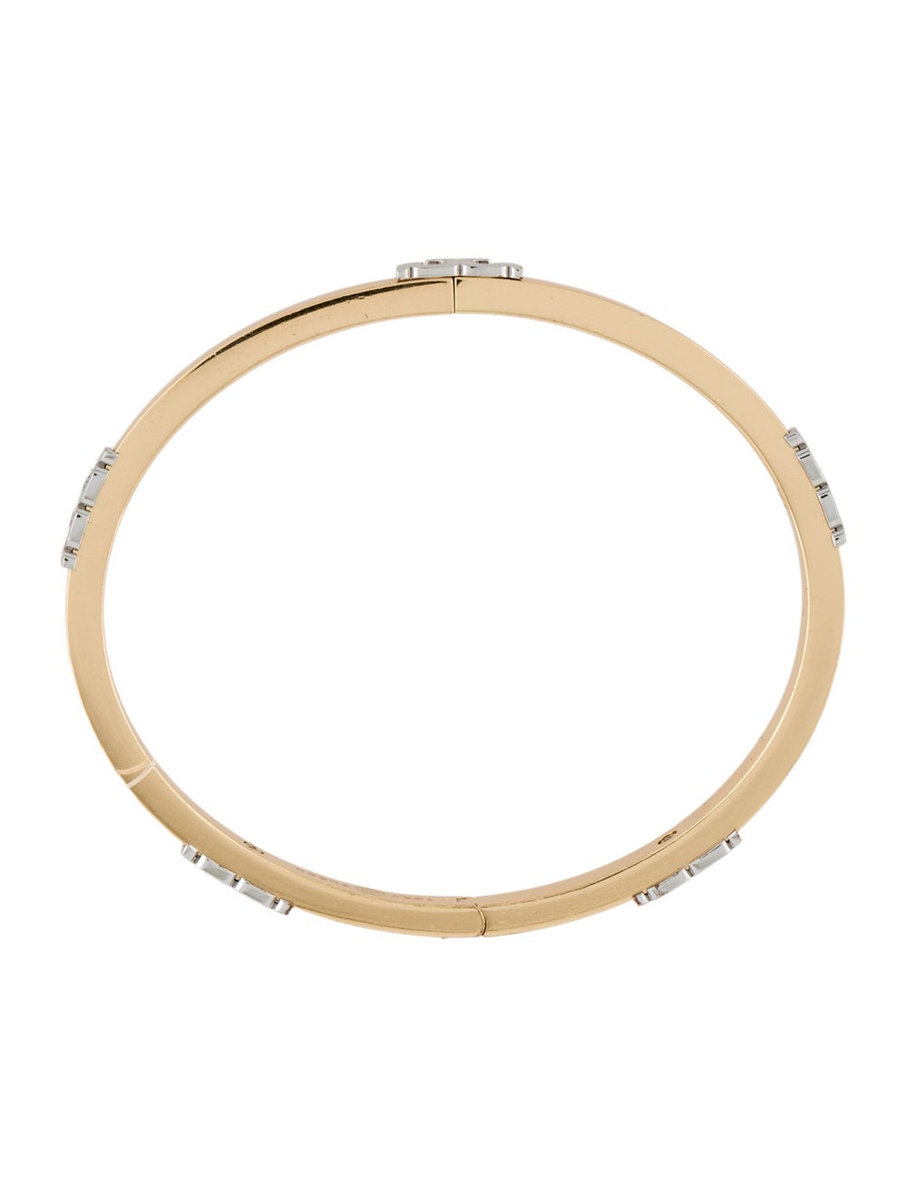Tory Burch Two-Tone Serif-T Stackable Hinged Bang… - image 3