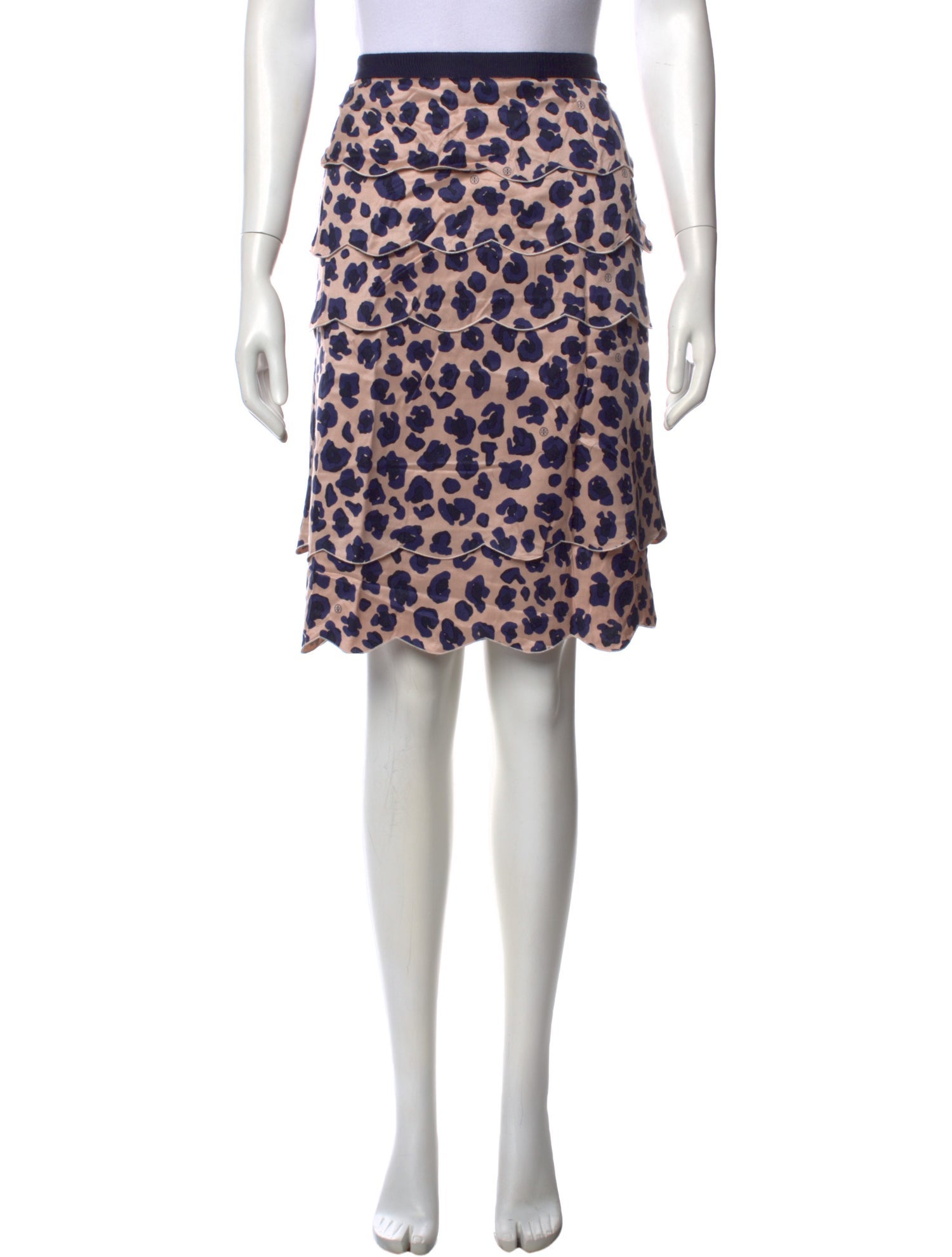 Tory Burch Animal Print Knee-Length Skirt