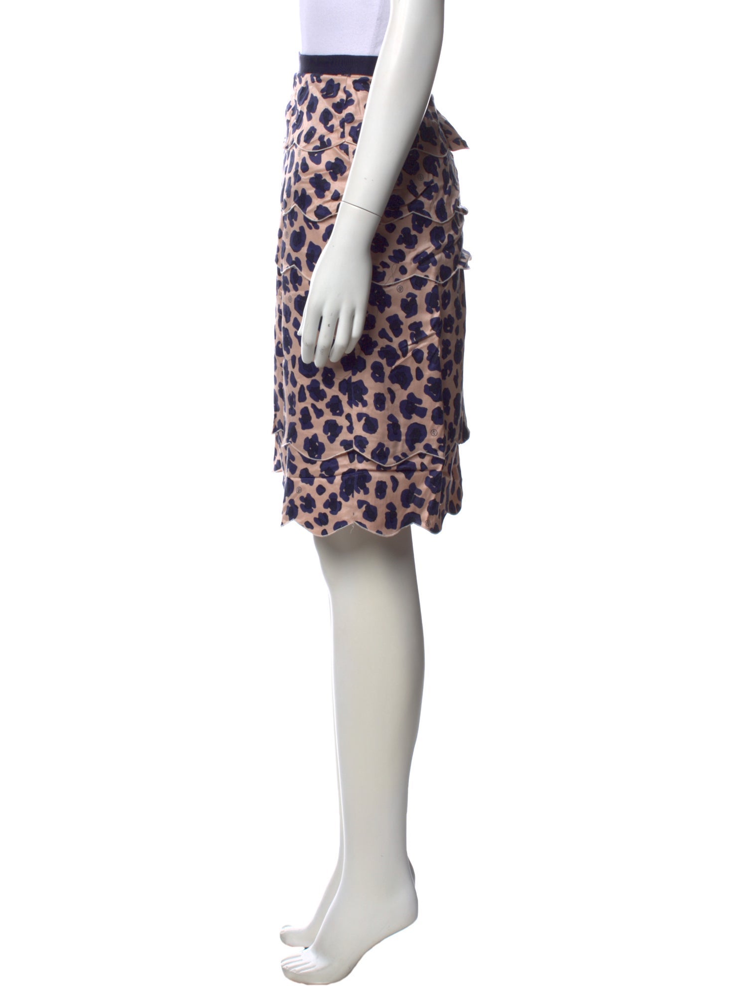 Tory Burch Animal Print Knee-Length Skirt