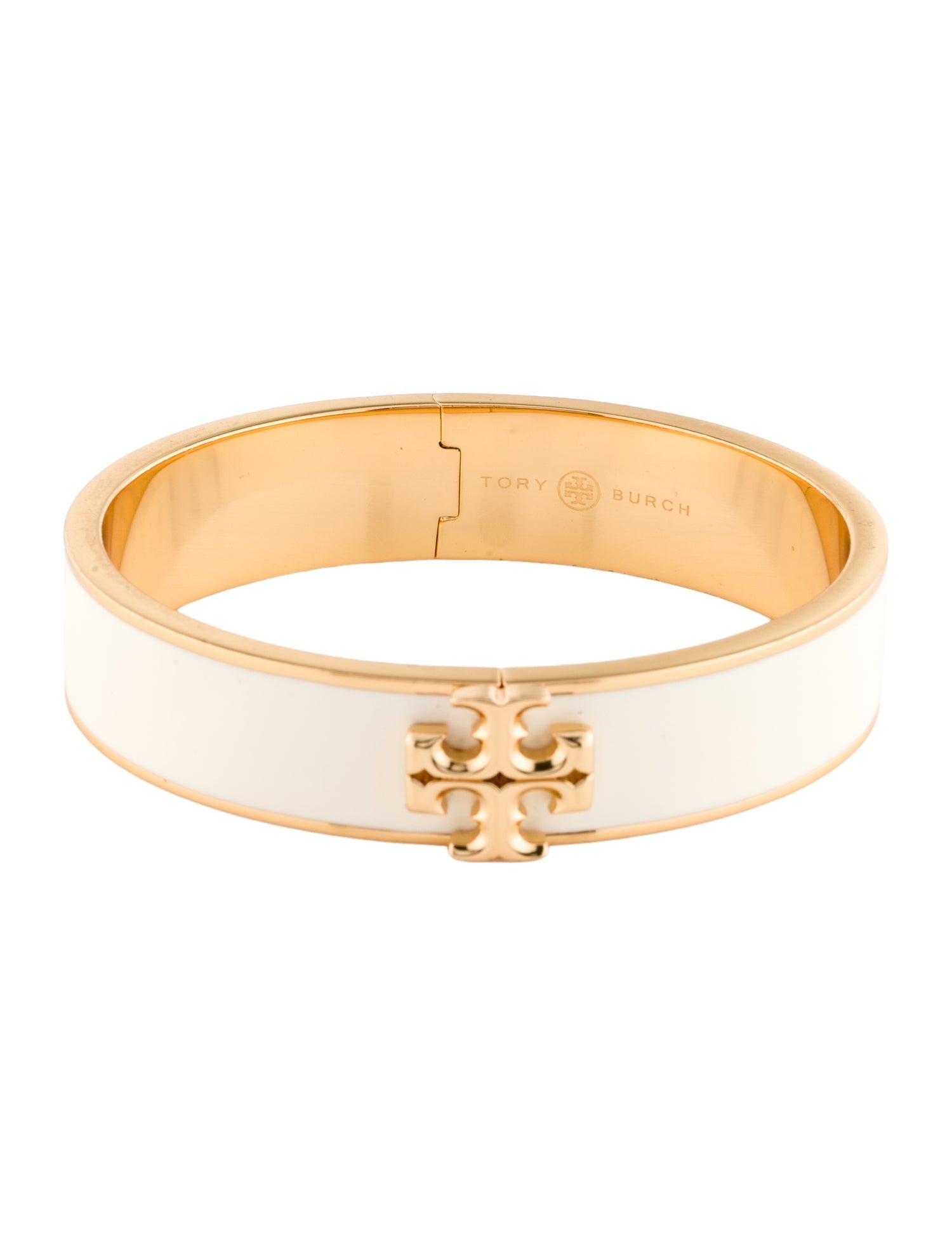 Tory Burch Enamel Kira Hinged Bangle Bracelet