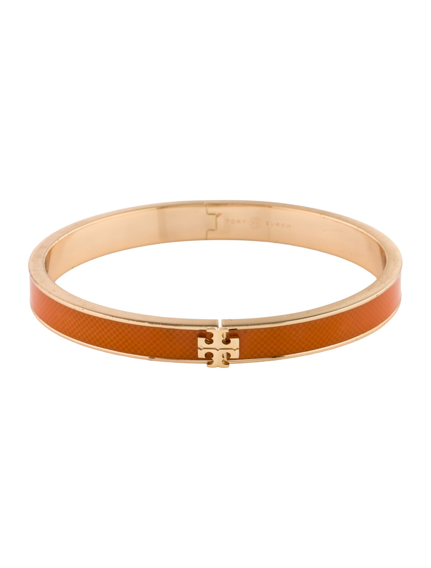 Tory Burch Enamel Kira Hinged Bangle Bracelet