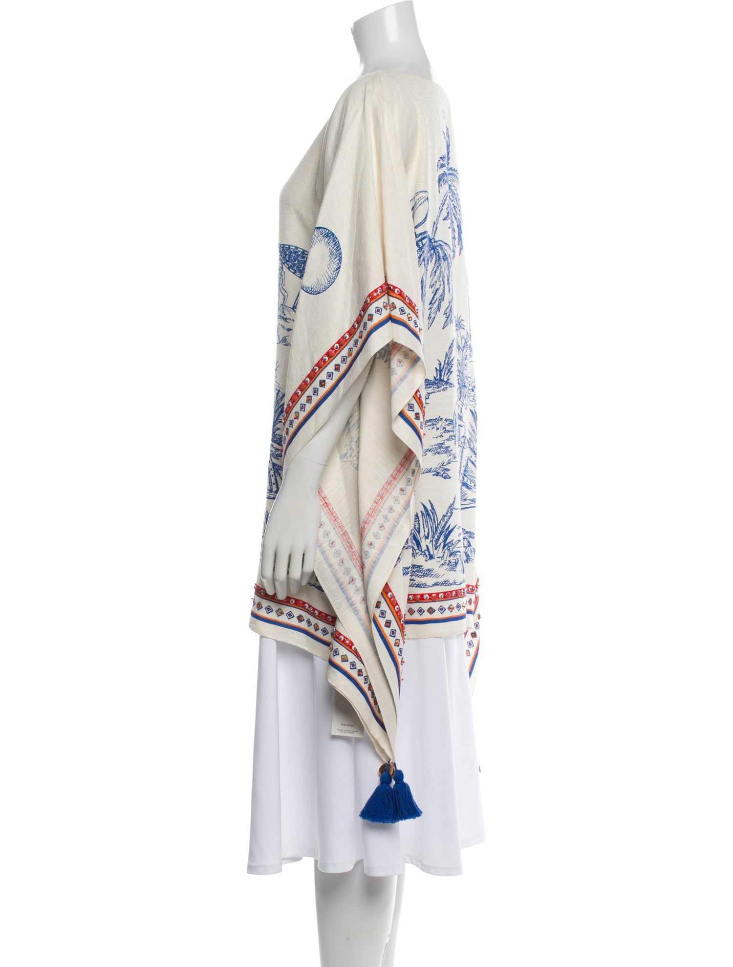 Tory Burch Printed Tassel Accents Cover-Up