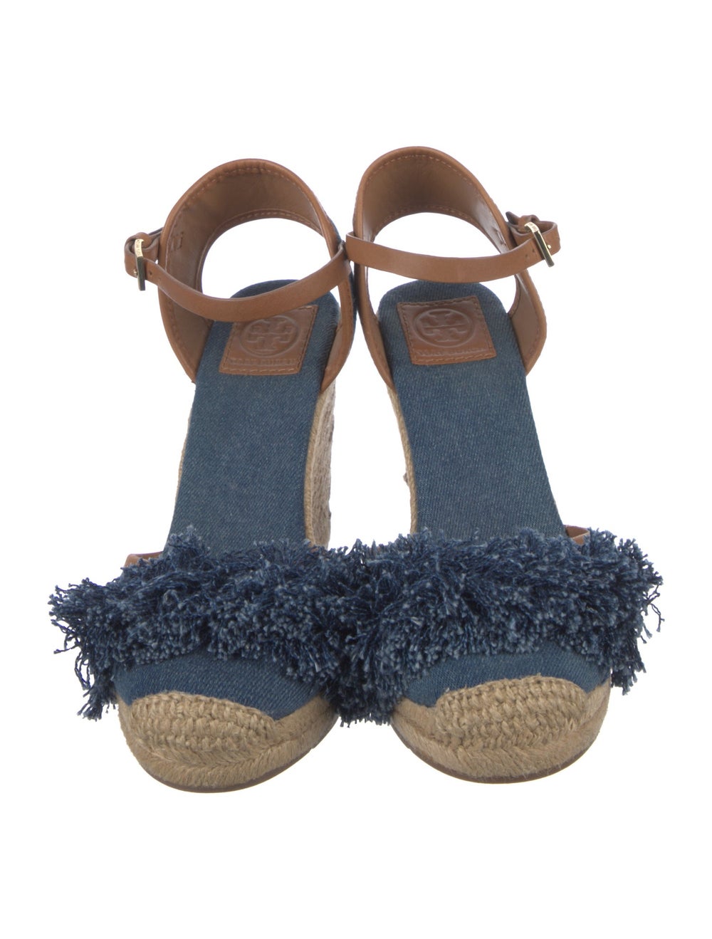 Tory Burch Denim Colorblock Pattern Slingback Pum… - image 3