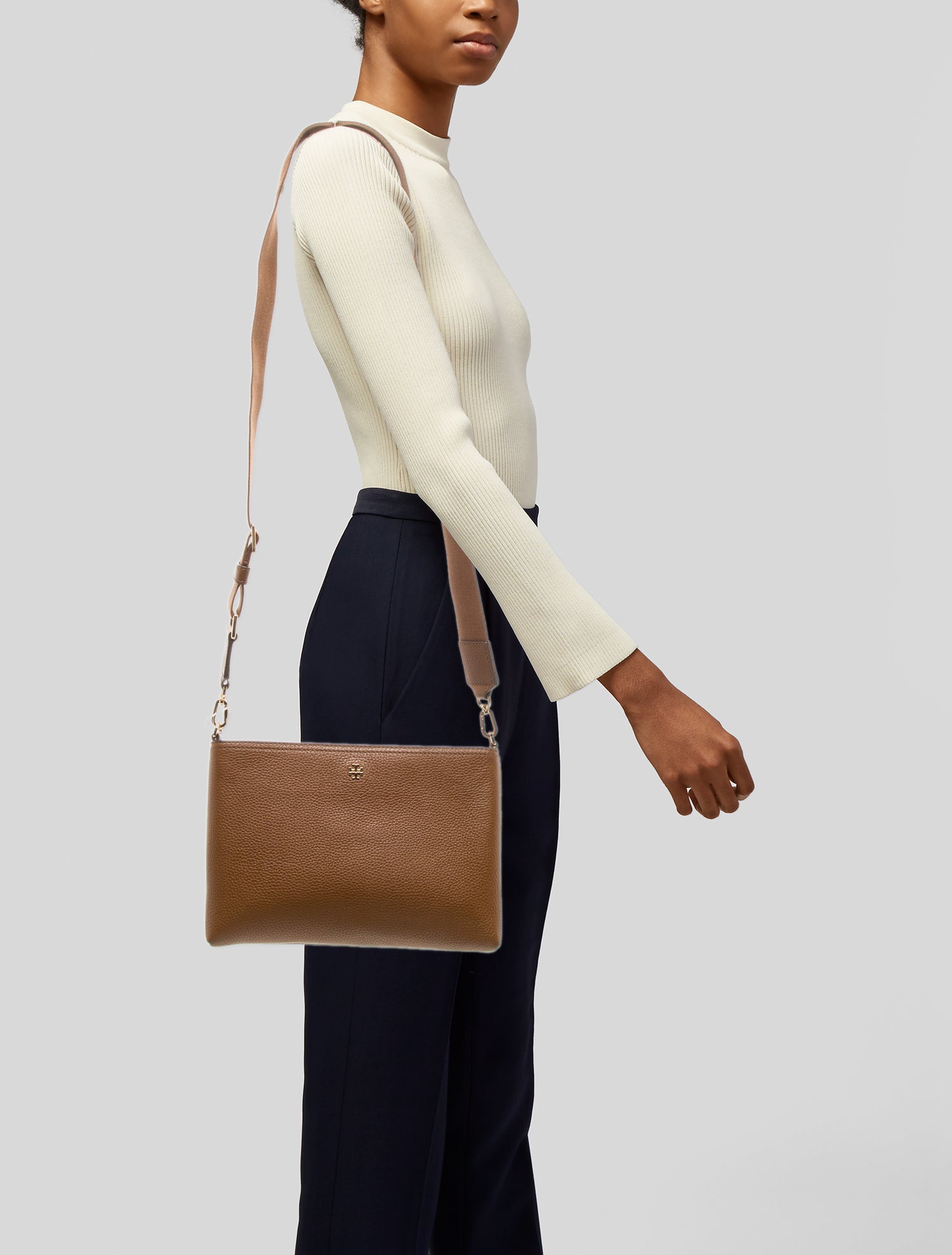 Tory Burch Leather Messenger Bag