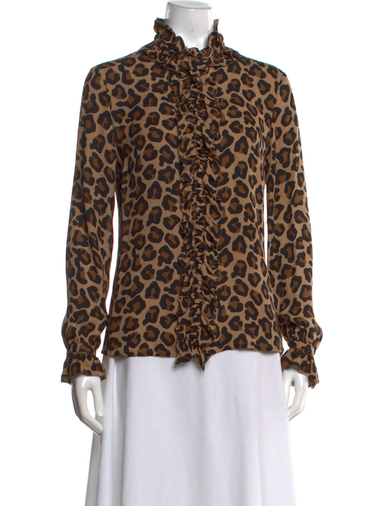 Tory Burch Silk Animal Print Blouse