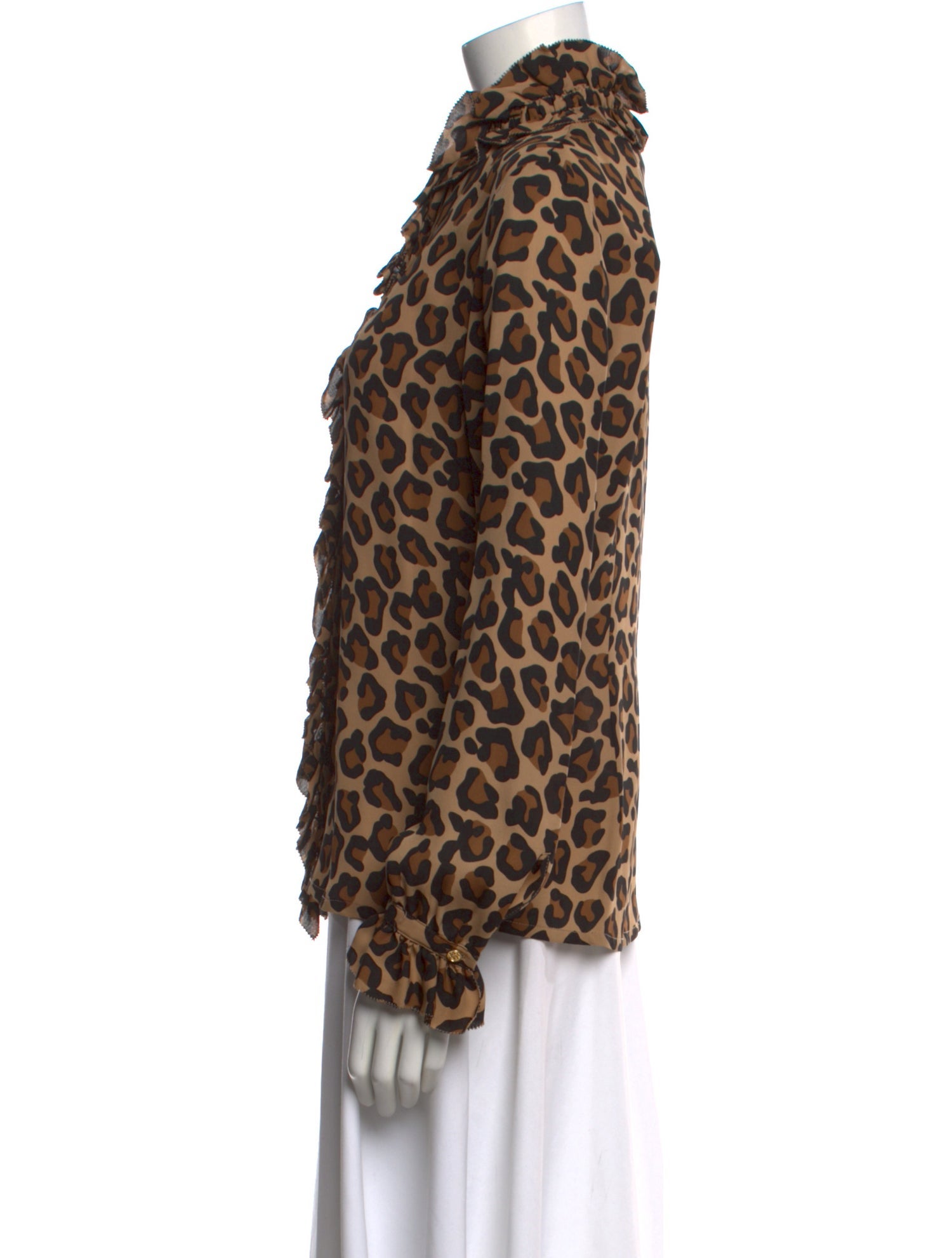 Tory Burch Silk Animal Print Blouse