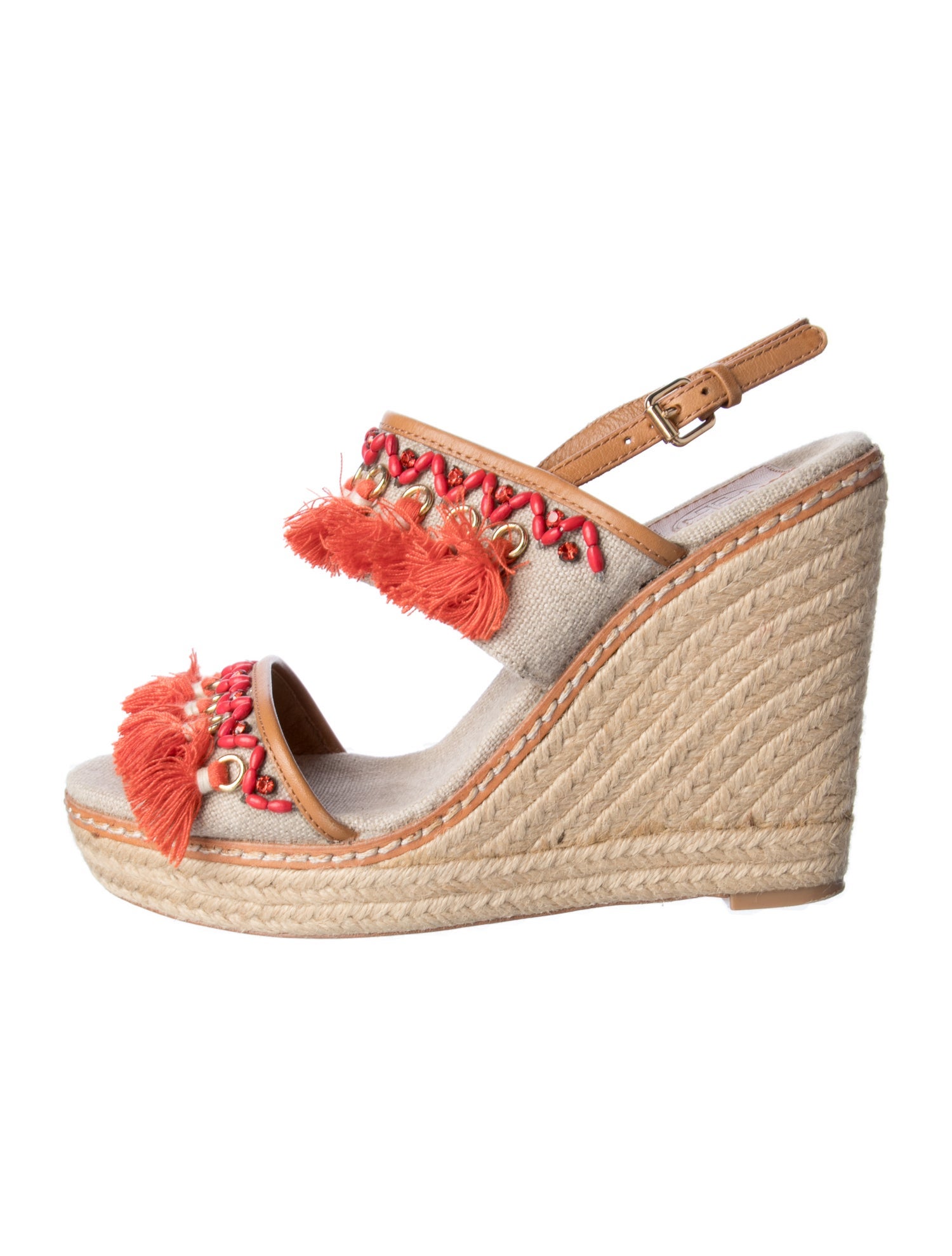 Tory Burch Canvas Patterned Espadrilles
