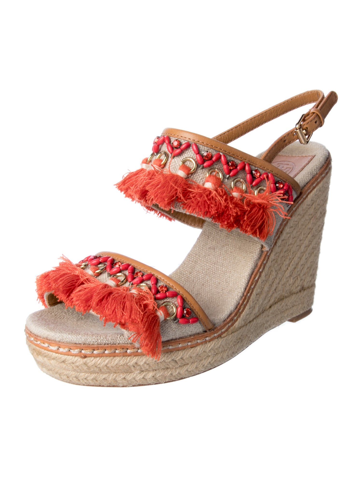 Tory Burch Canvas Patterned Espadrilles
