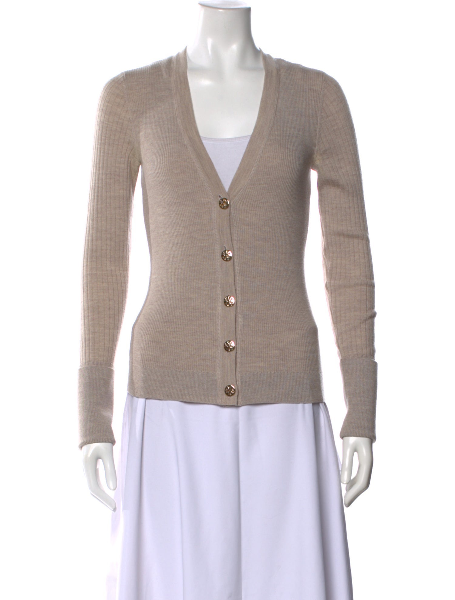 Tory Burch Merino Wool V-Neck Sweater