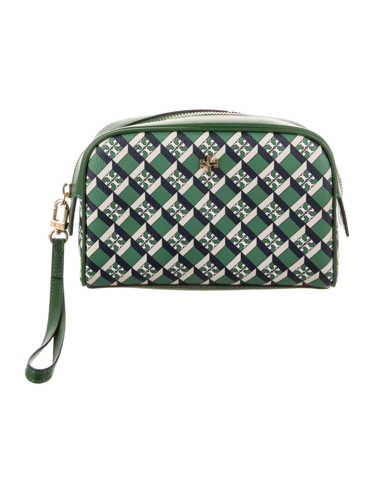 Tory Burch Leather Printed Cosmetic Bag