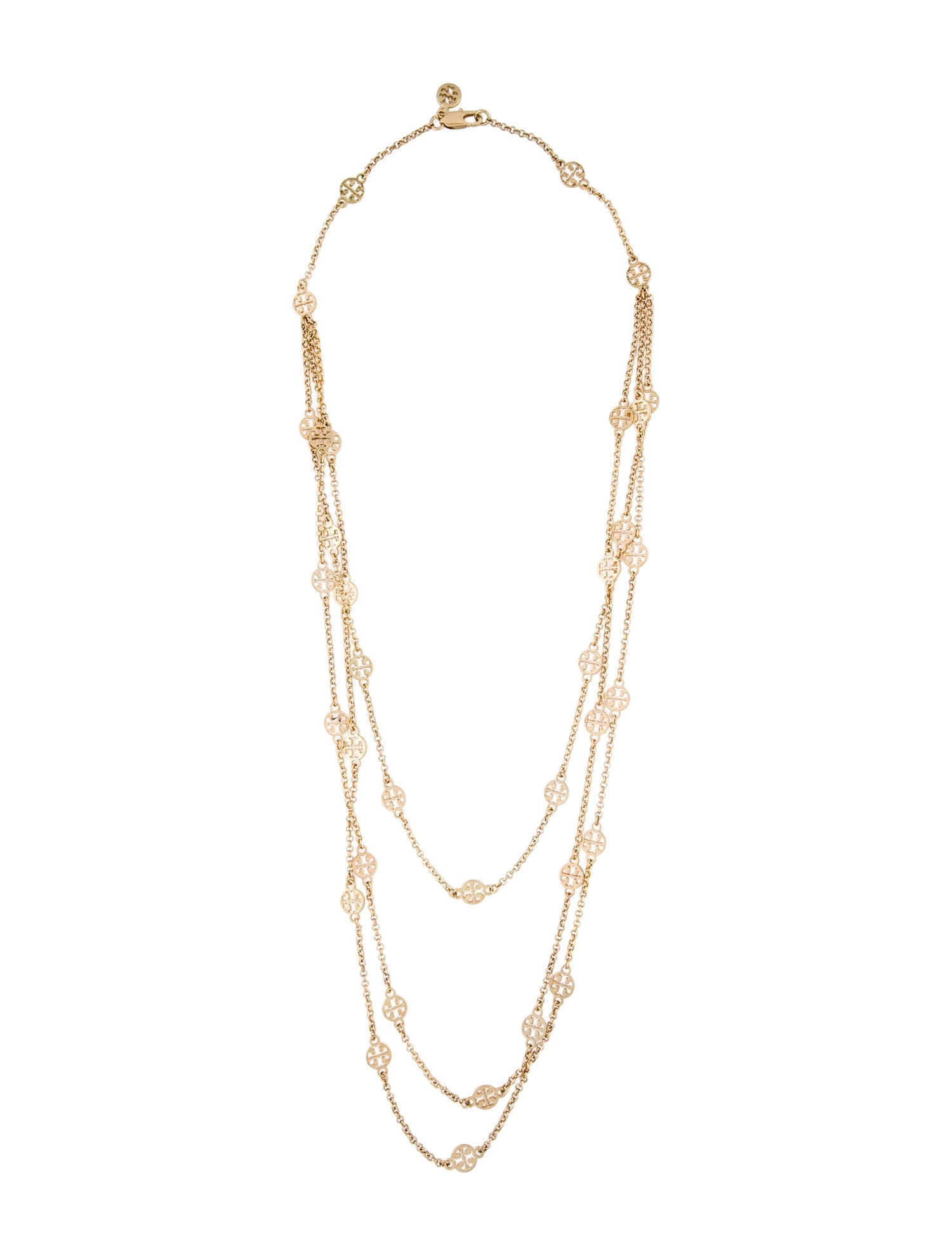 Tory Burch Logo Multistrand Necklace