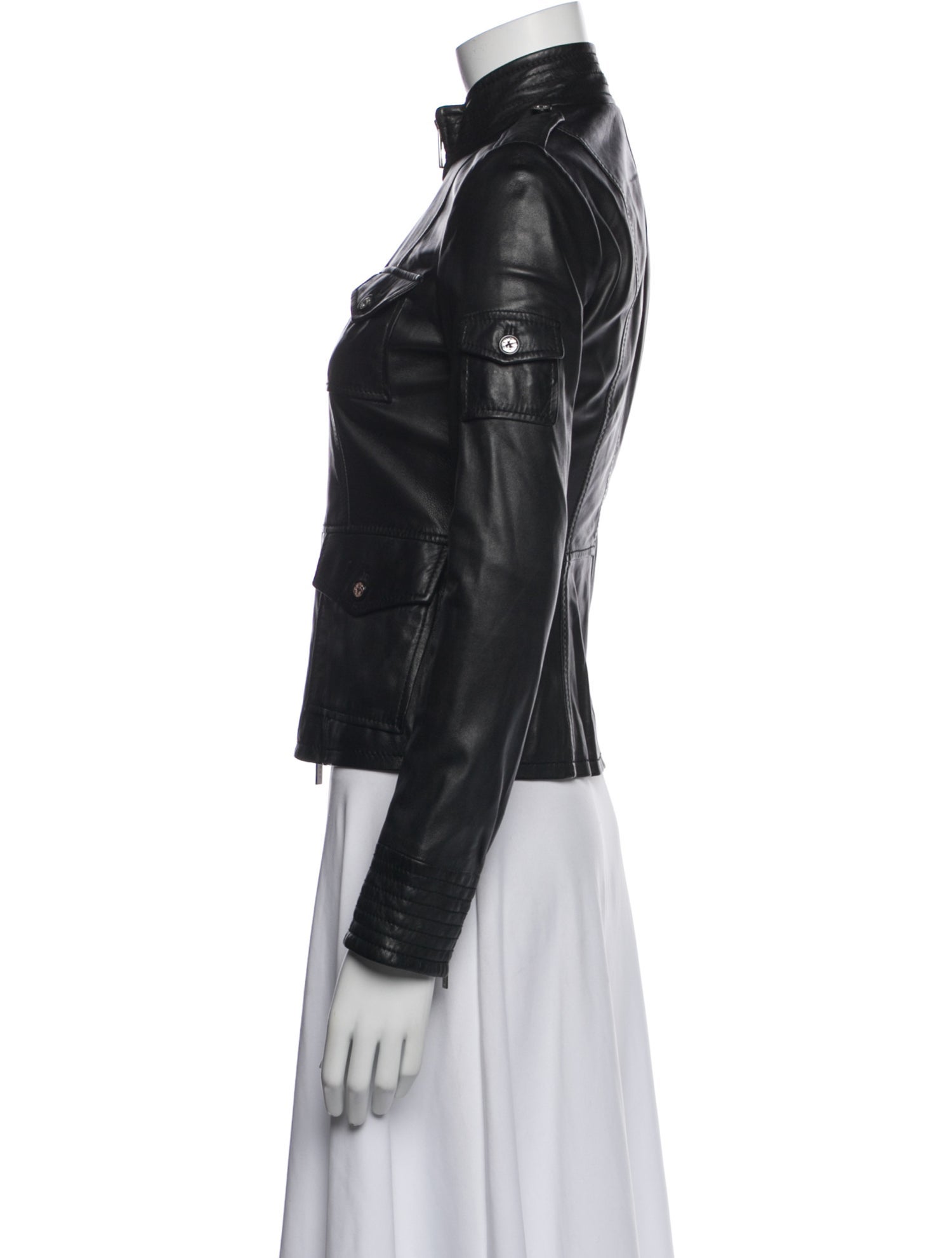 Tory Burch Leather Biker Jacket