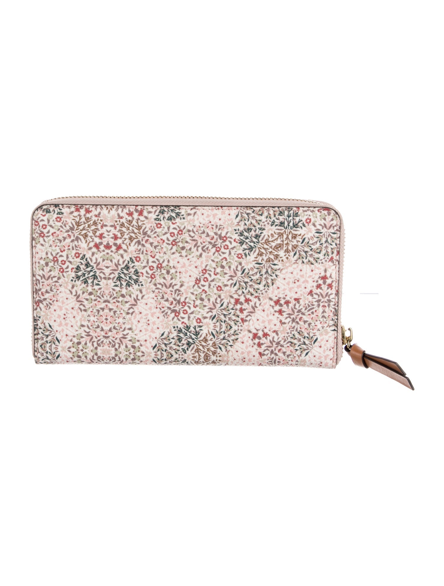 Tory Burch Leather Floral Print Continental Wallet
