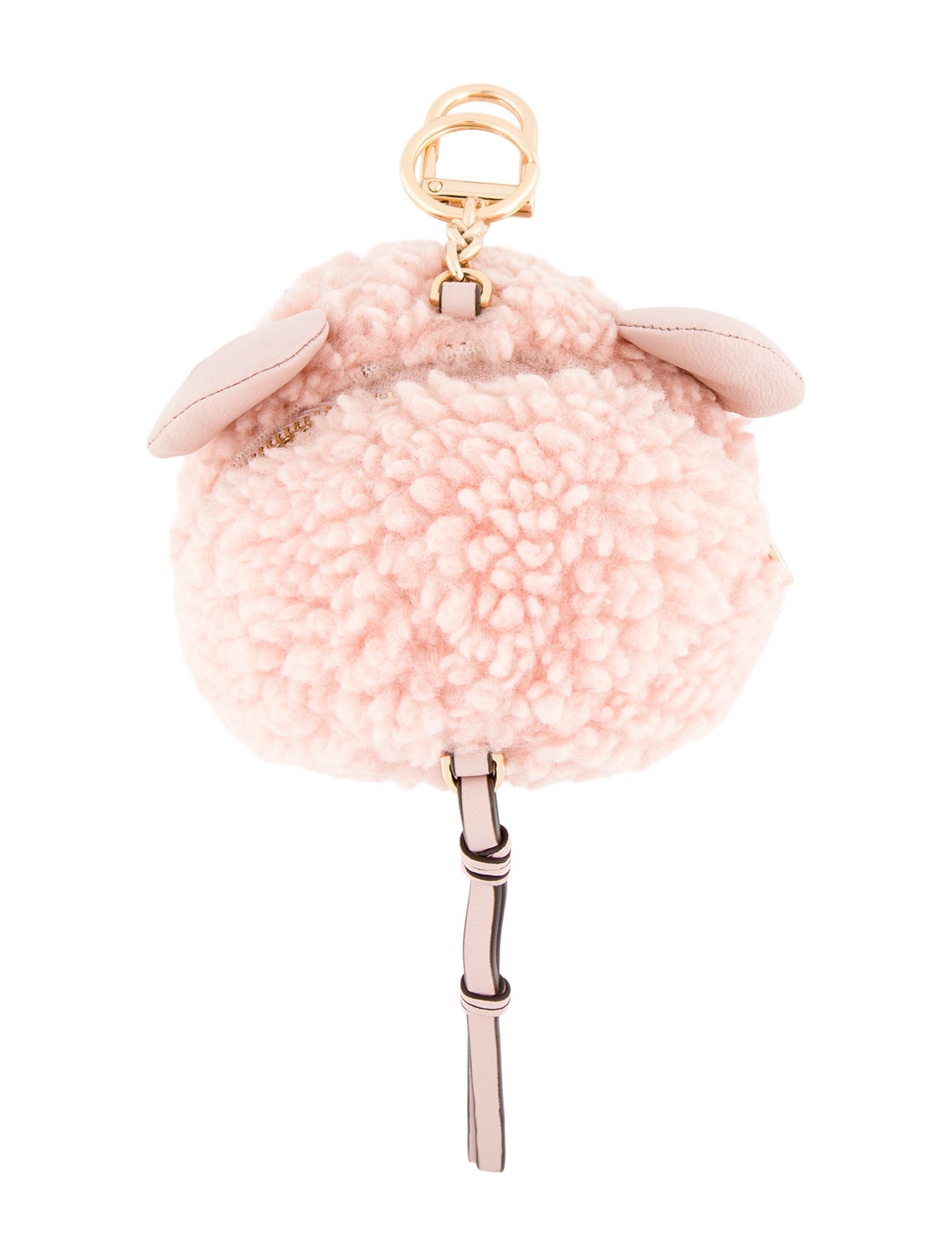 Tory Burch fleece wool keychain