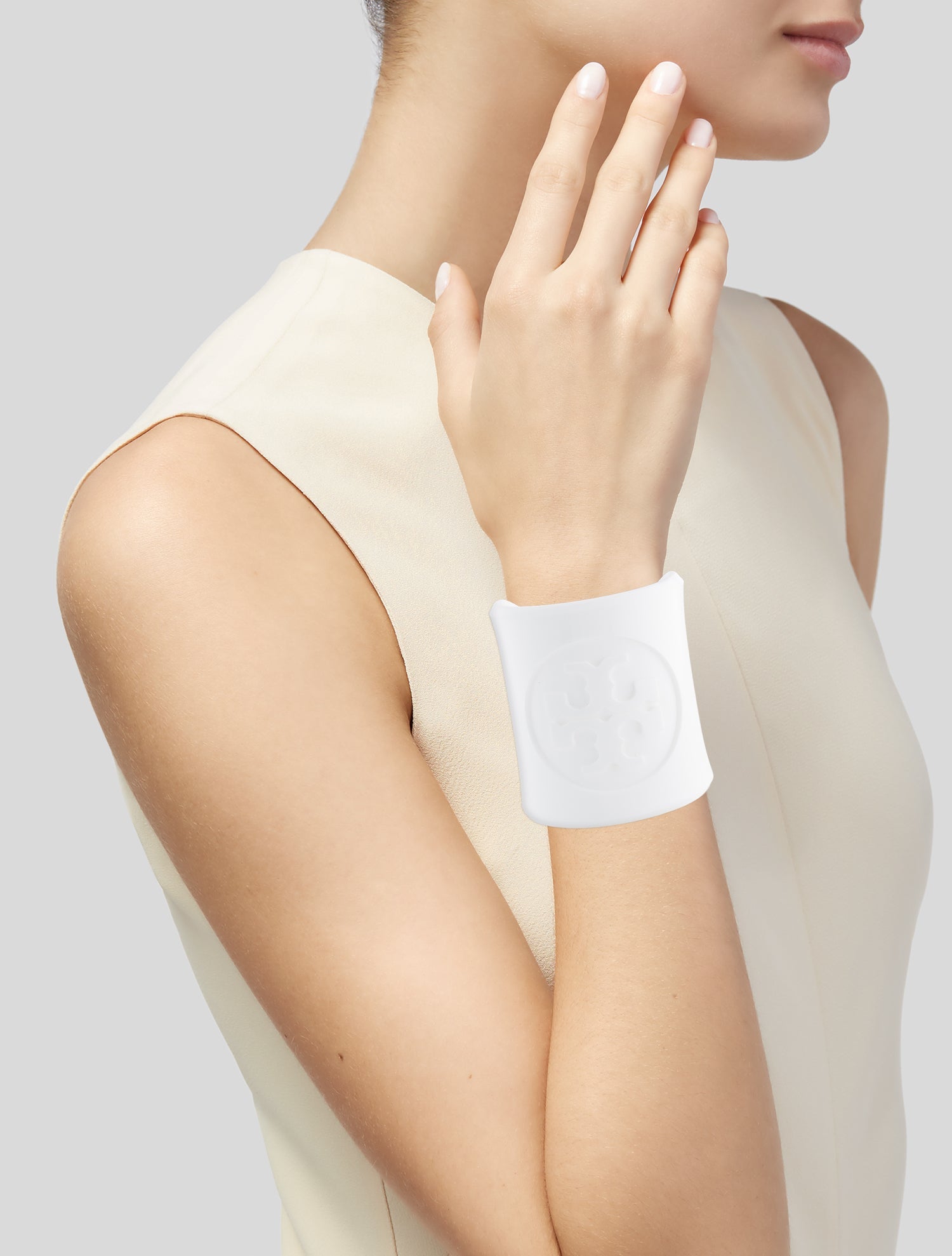 Tory Burch Resin Logo Cuff Bracelet