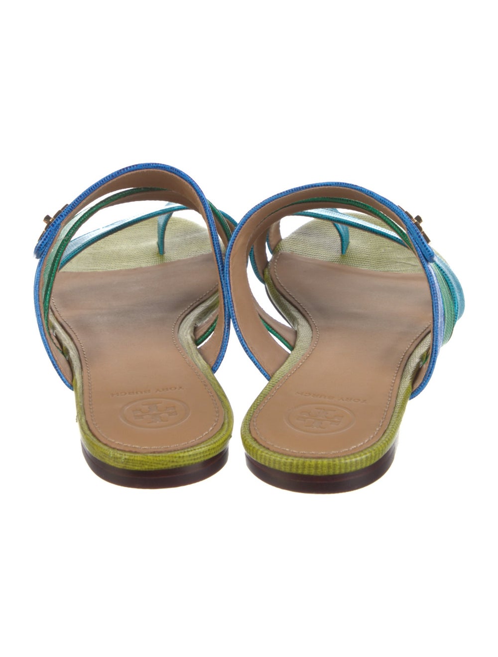 Tory Burch Embossed Leather Colorblock Pattern Sl… - image 4