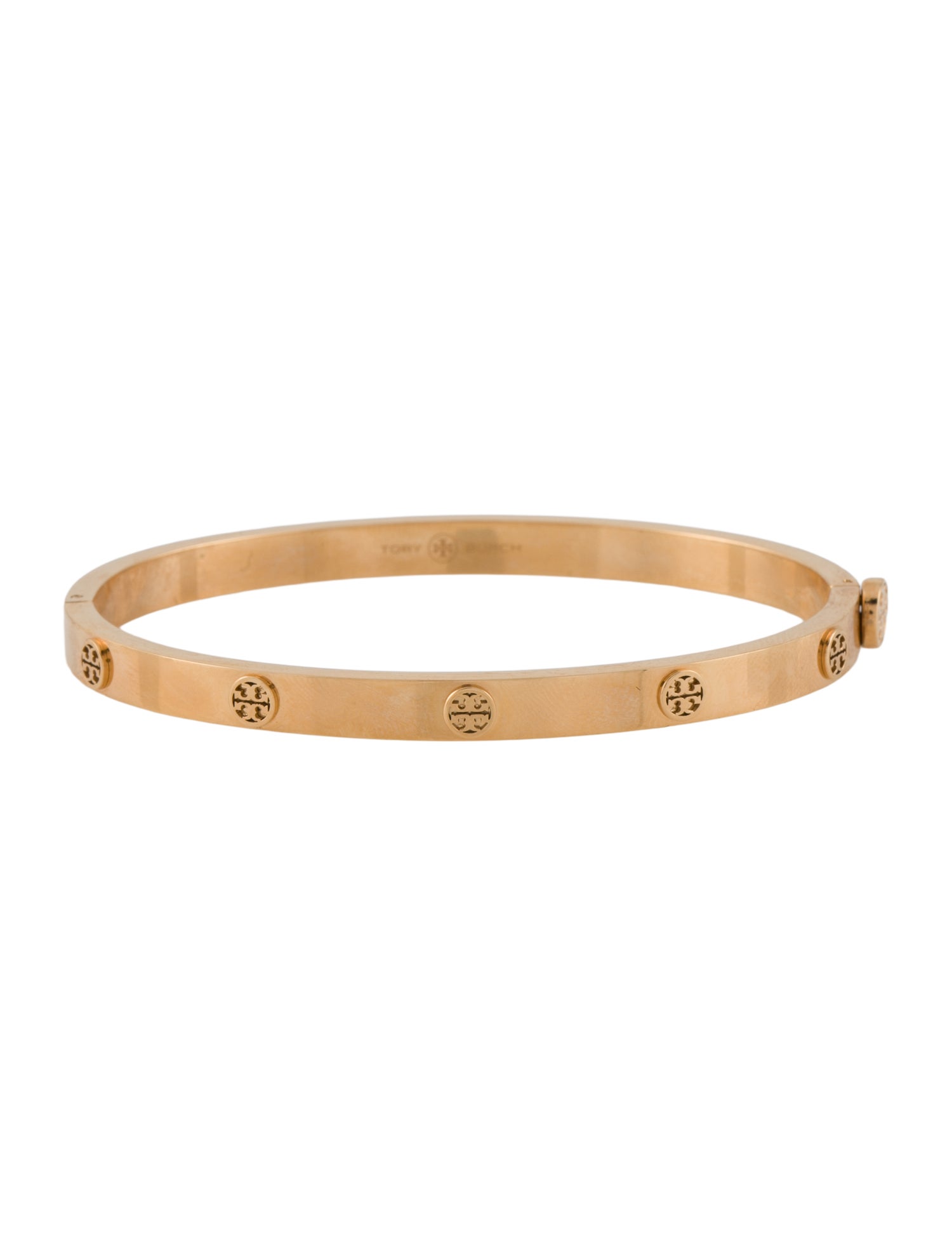 Tory Burch Thin Icon Hinged Bangle Bracelet