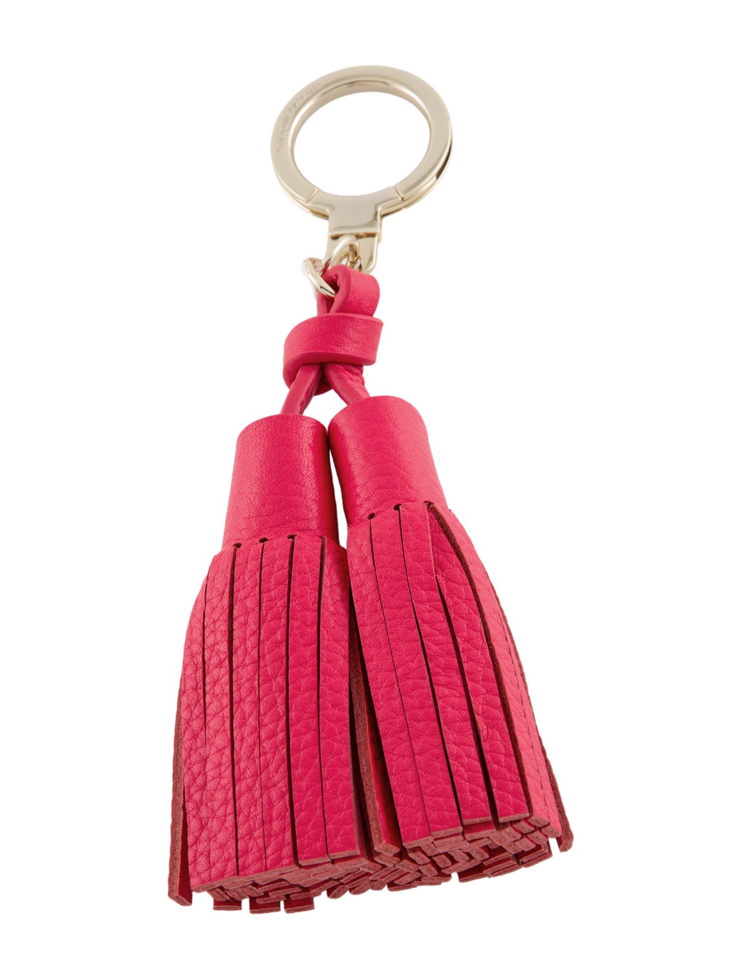 Tory Burch leather fringe keychain charm