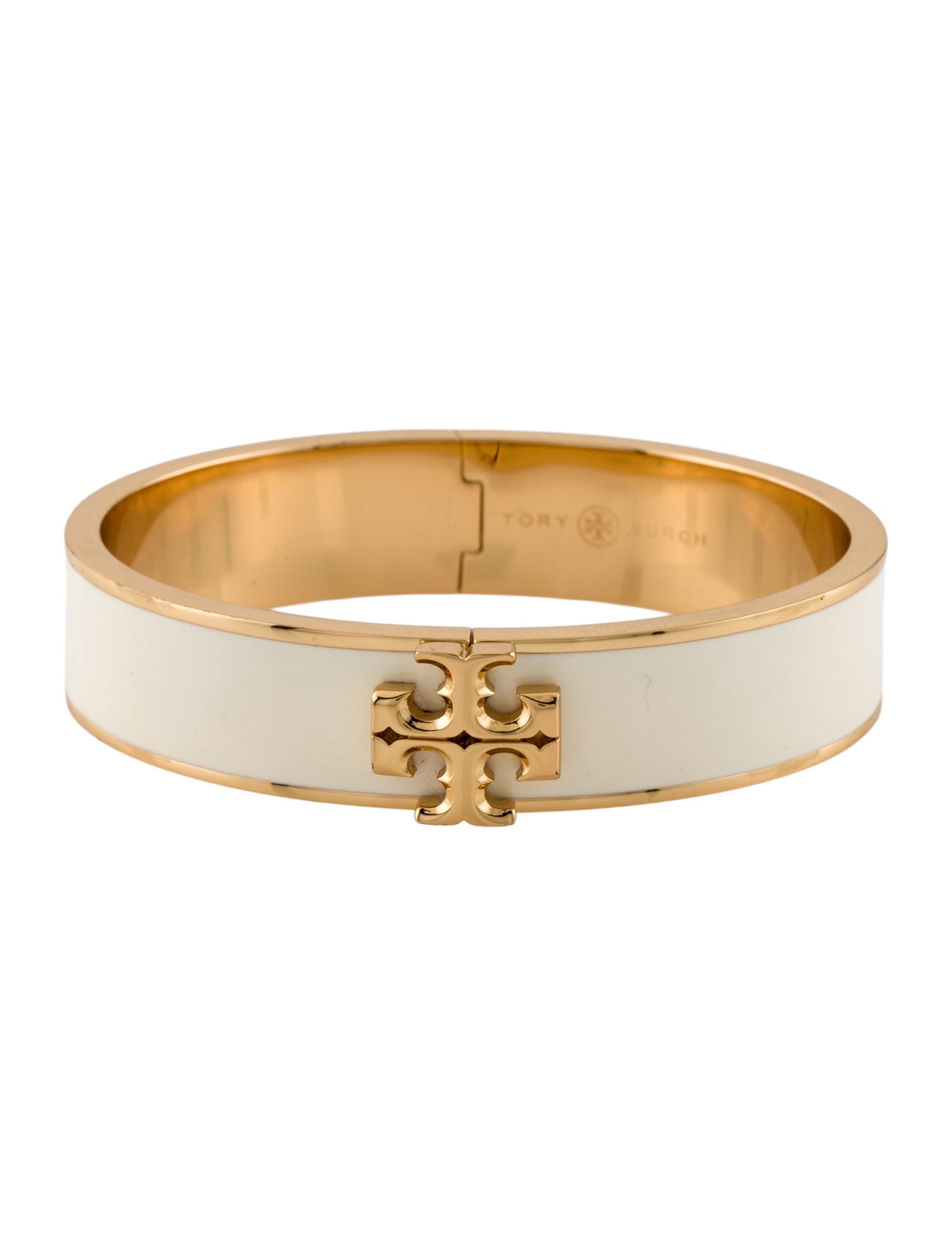 Tory Burch Enamel Kira Hinged Bangle Bracelet
