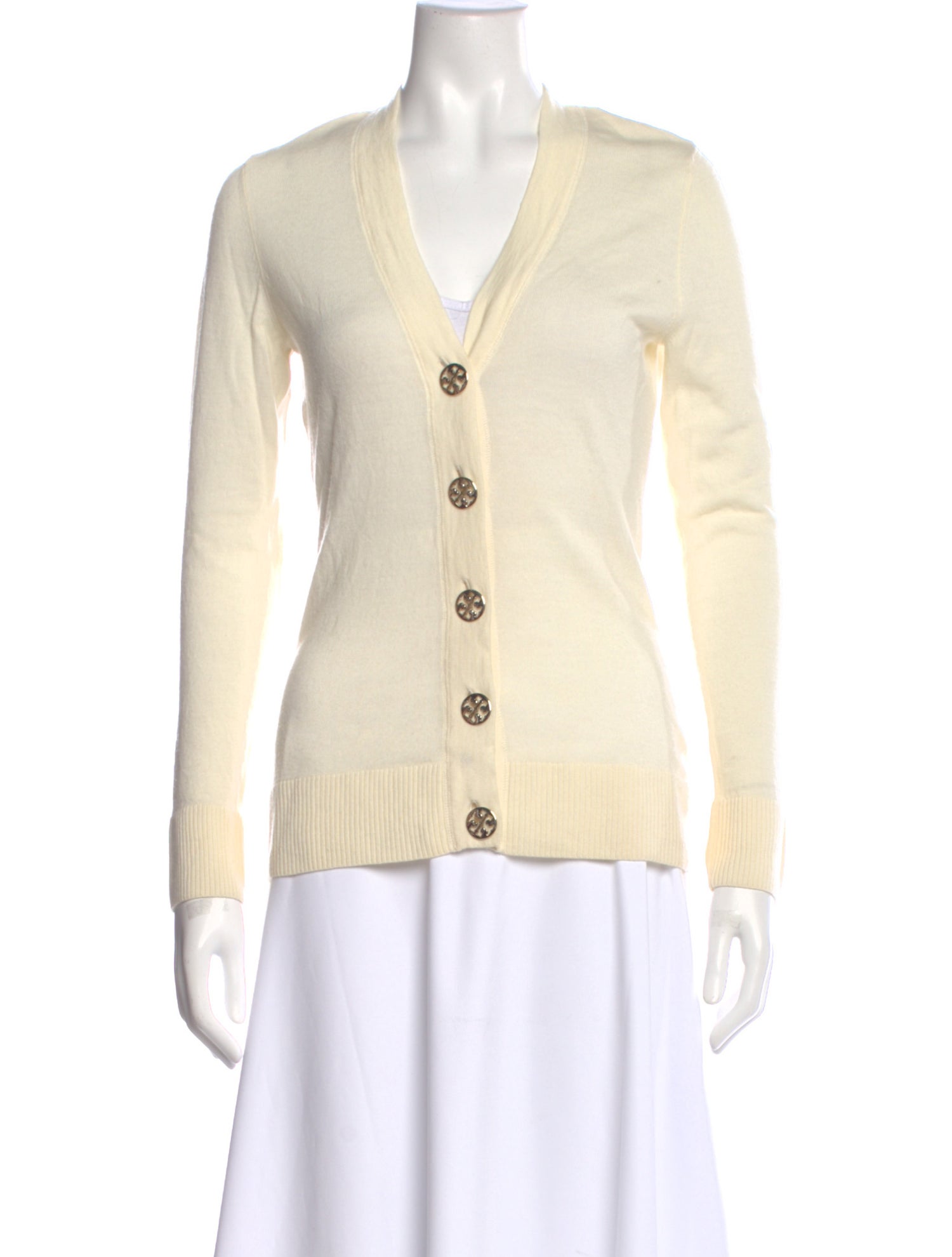 Tory Burch Merino Wool V-Neck Sweater