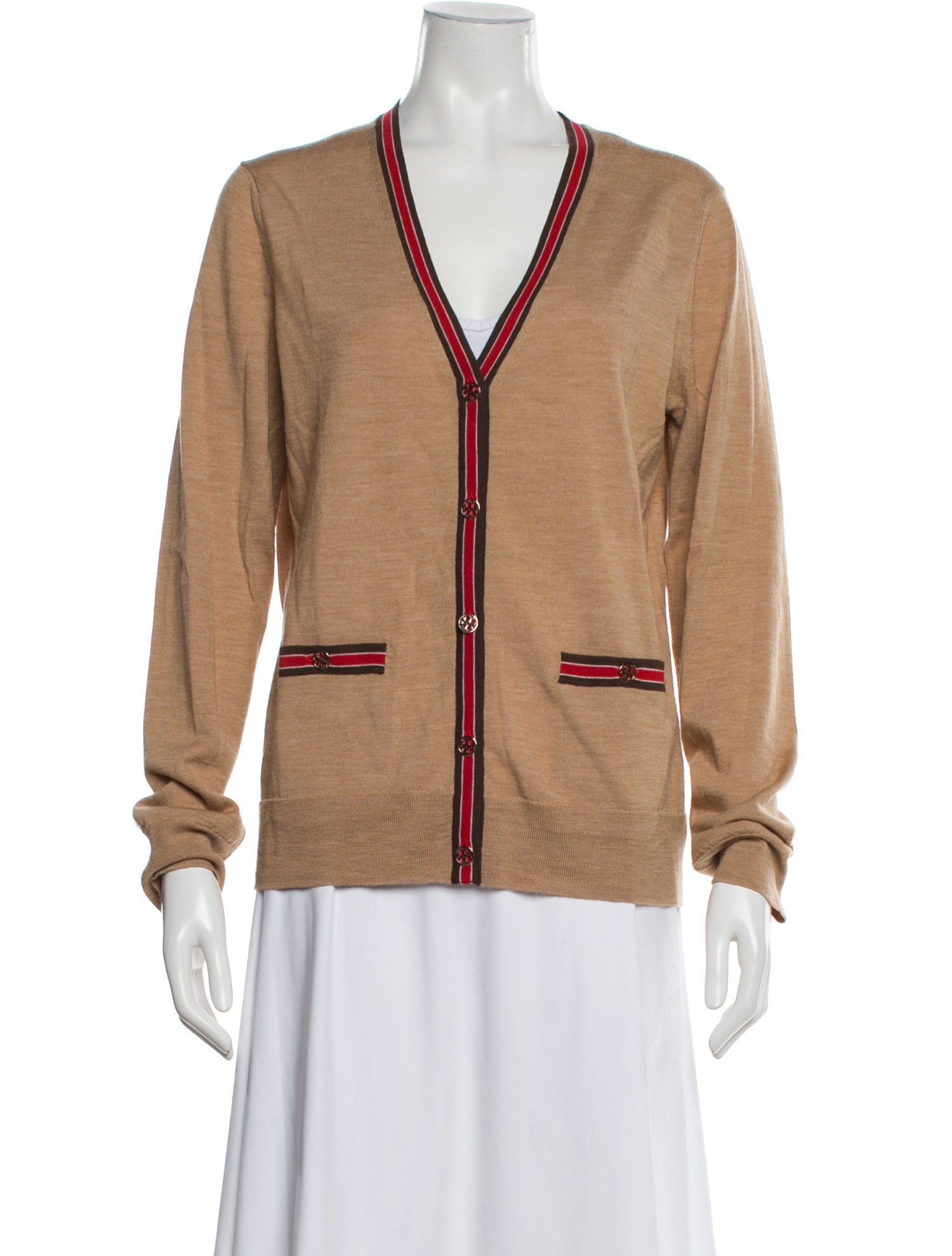 Tory Burch Merino Wool Striped Sweater