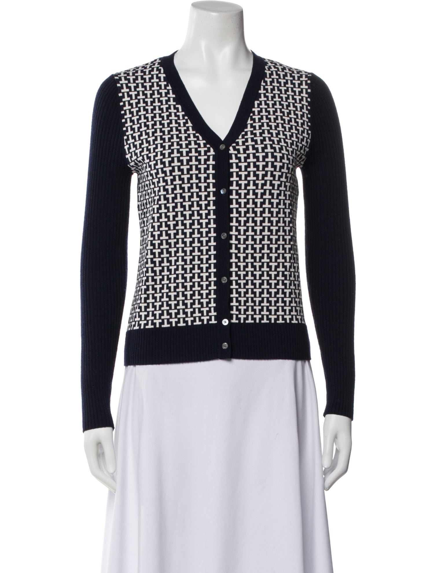 Tory Burch Merino Wool Printed Sweater