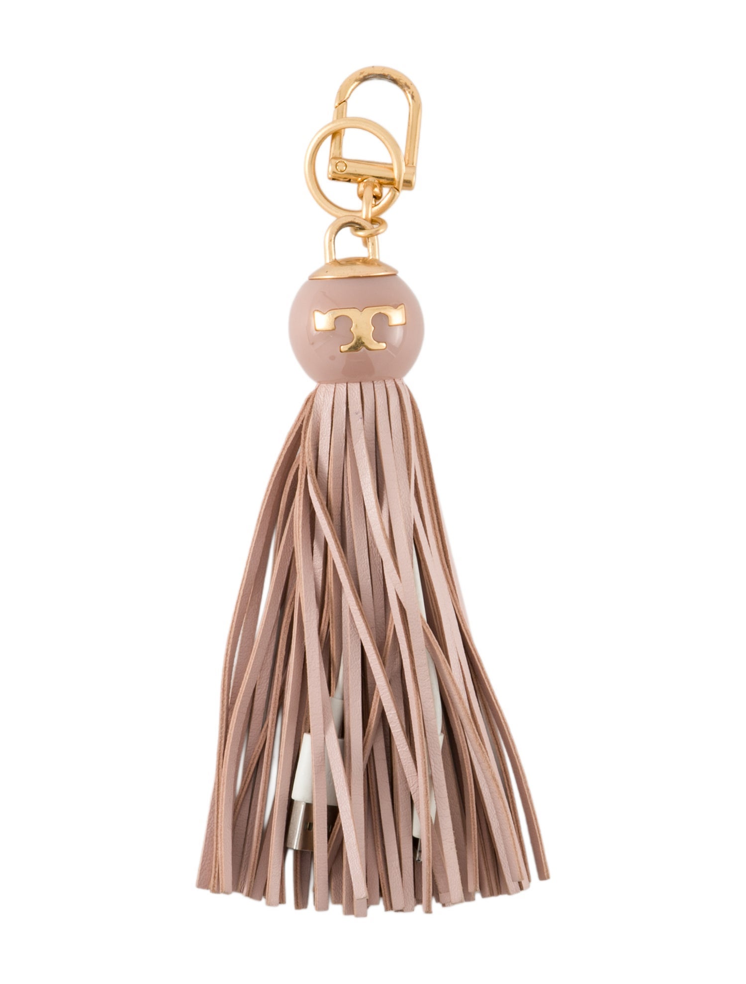 Tory Burch Leather Tassel Keychain