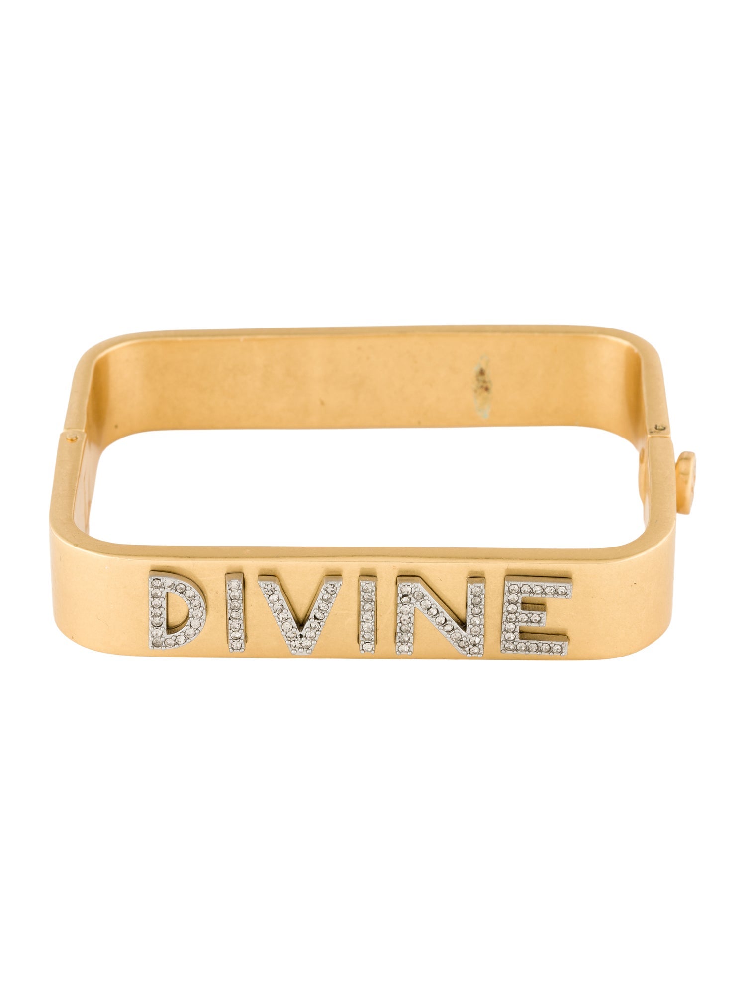 Tory Burch Crystal 'Divine" Message Bangle Bracelet