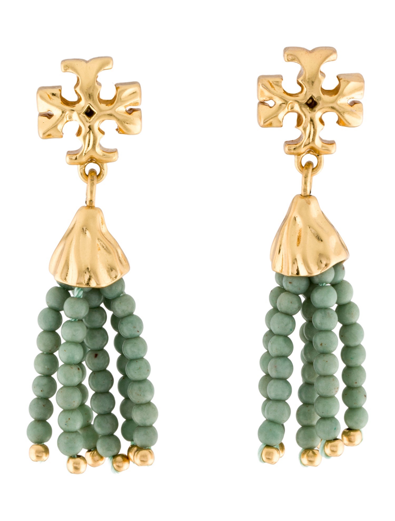 Tory Burch Roxanne Beaded Tassel Drop earrings