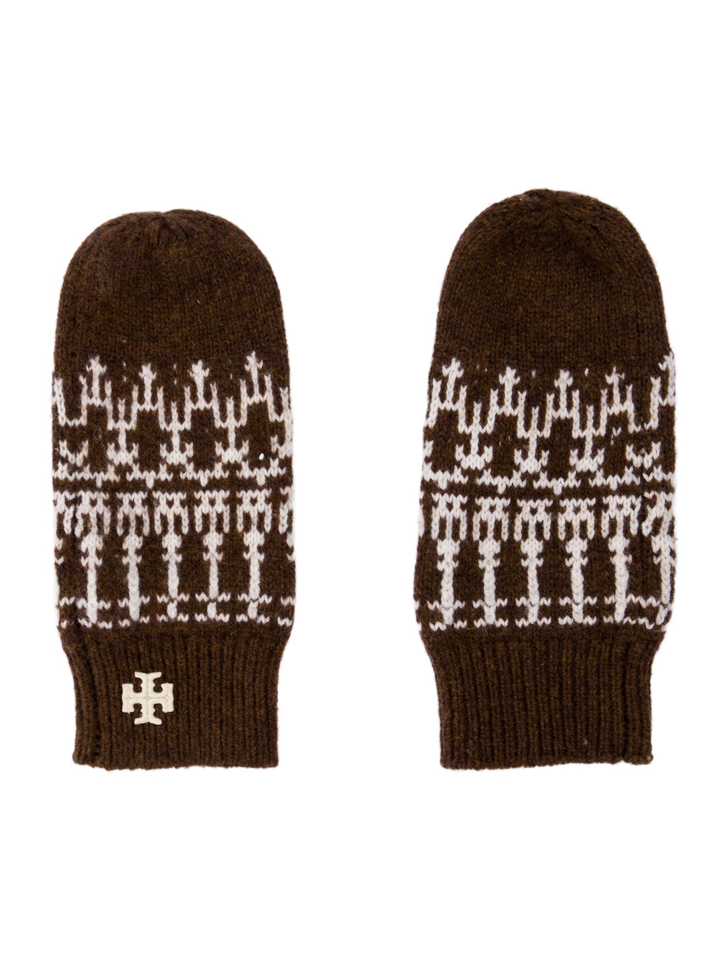 Tory Burch Wool Knit Mittens