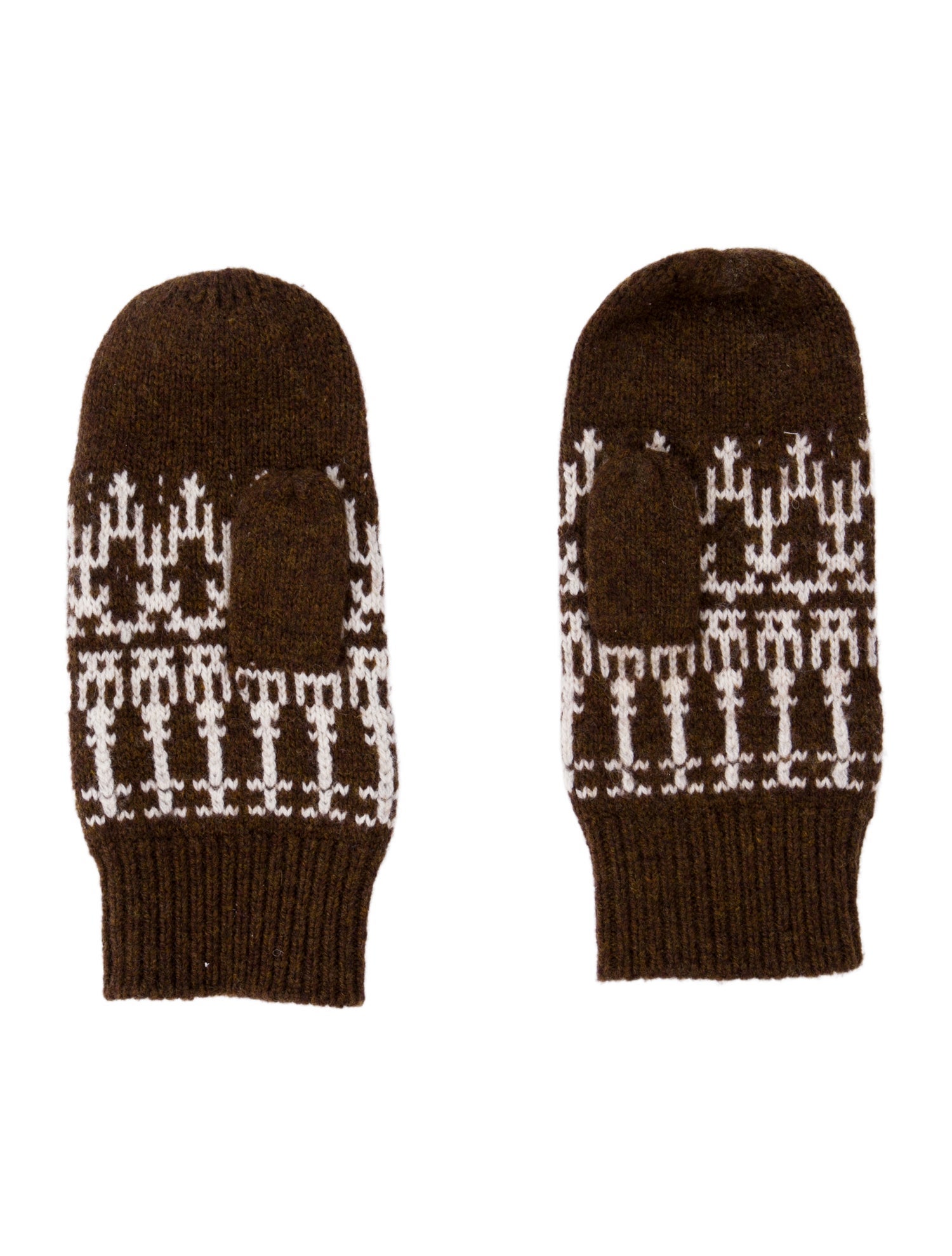 Tory Burch Wool Knit Mittens