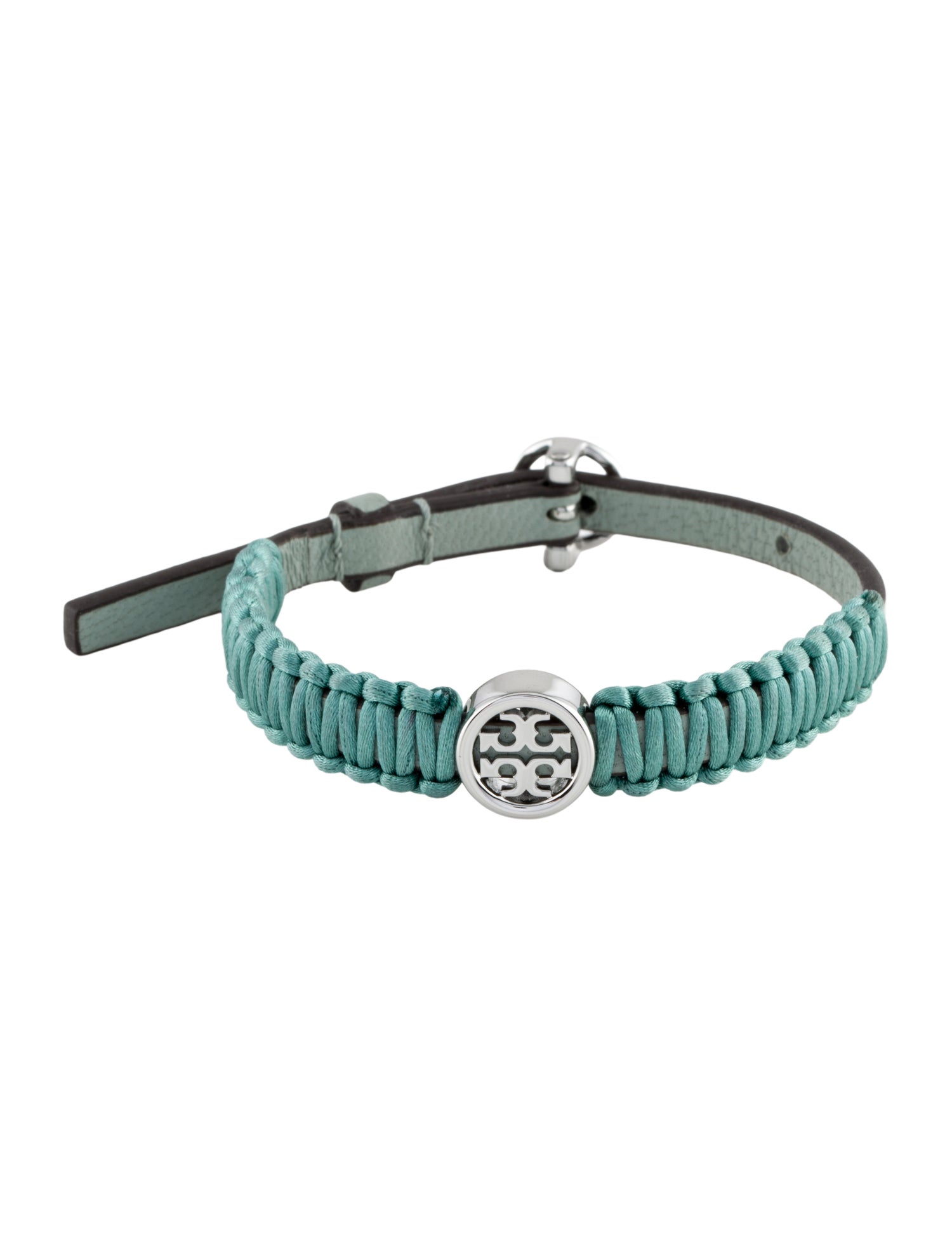 Tory Burch Leather & Silk Cord Miller Wrap Bracelet