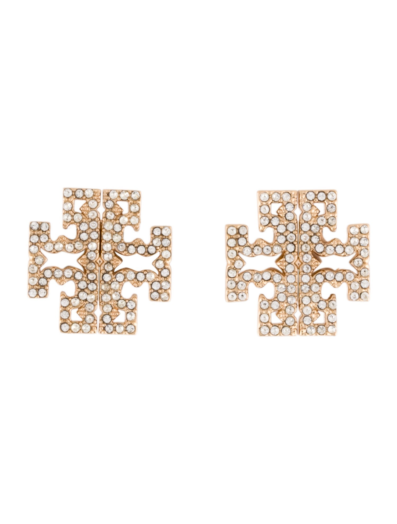 Tory Burch Crystal Britten Pave Stud Earrings