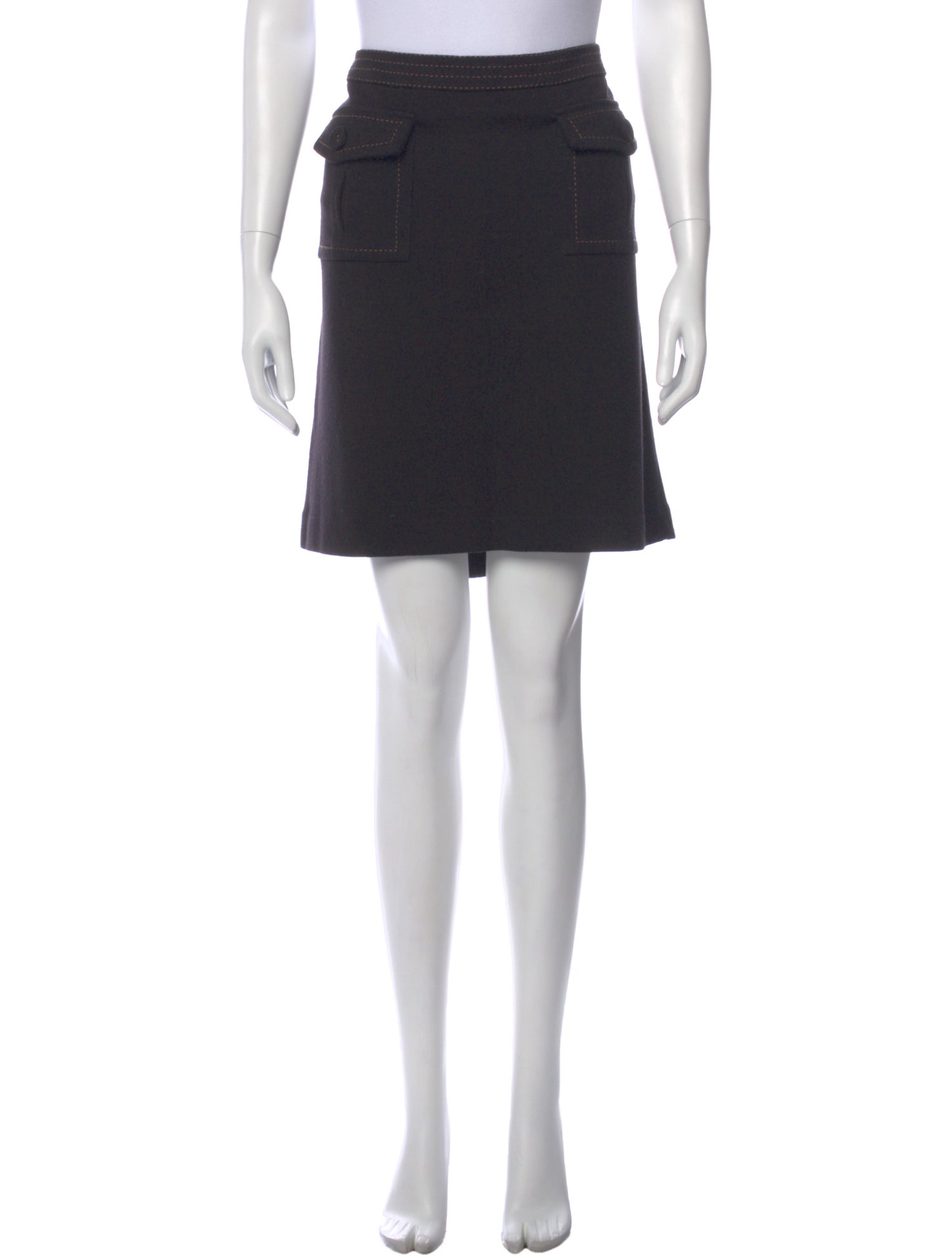 Tory Burch Whipstitch Trim Knee-Length Skirt