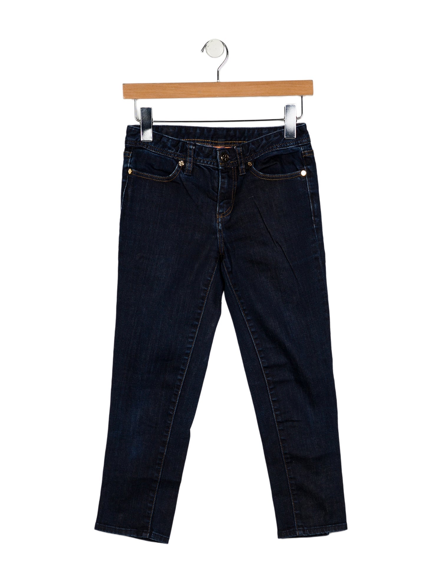 Tory Burch Low-Rise Skinny Leg Jeans