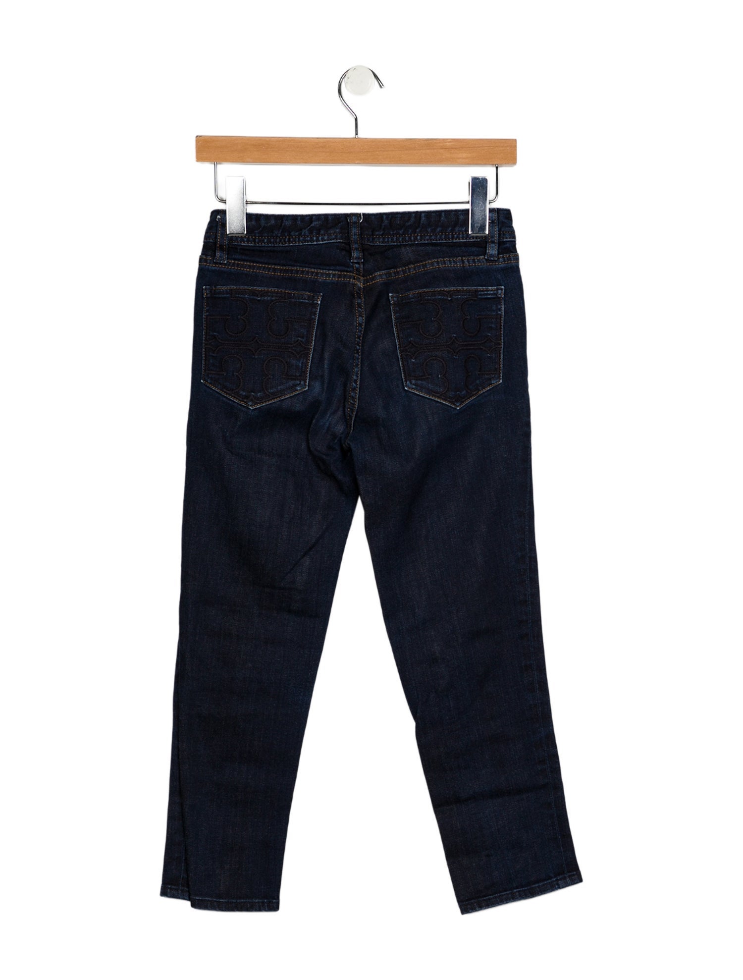 Tory Burch Low-Rise Skinny Leg Jeans