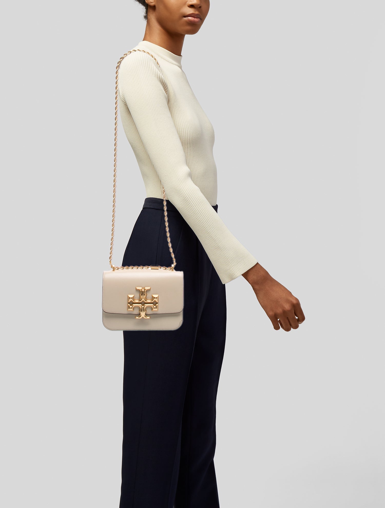 Tory Burch Leather Eleanor Small Convertible Shoulder Bag