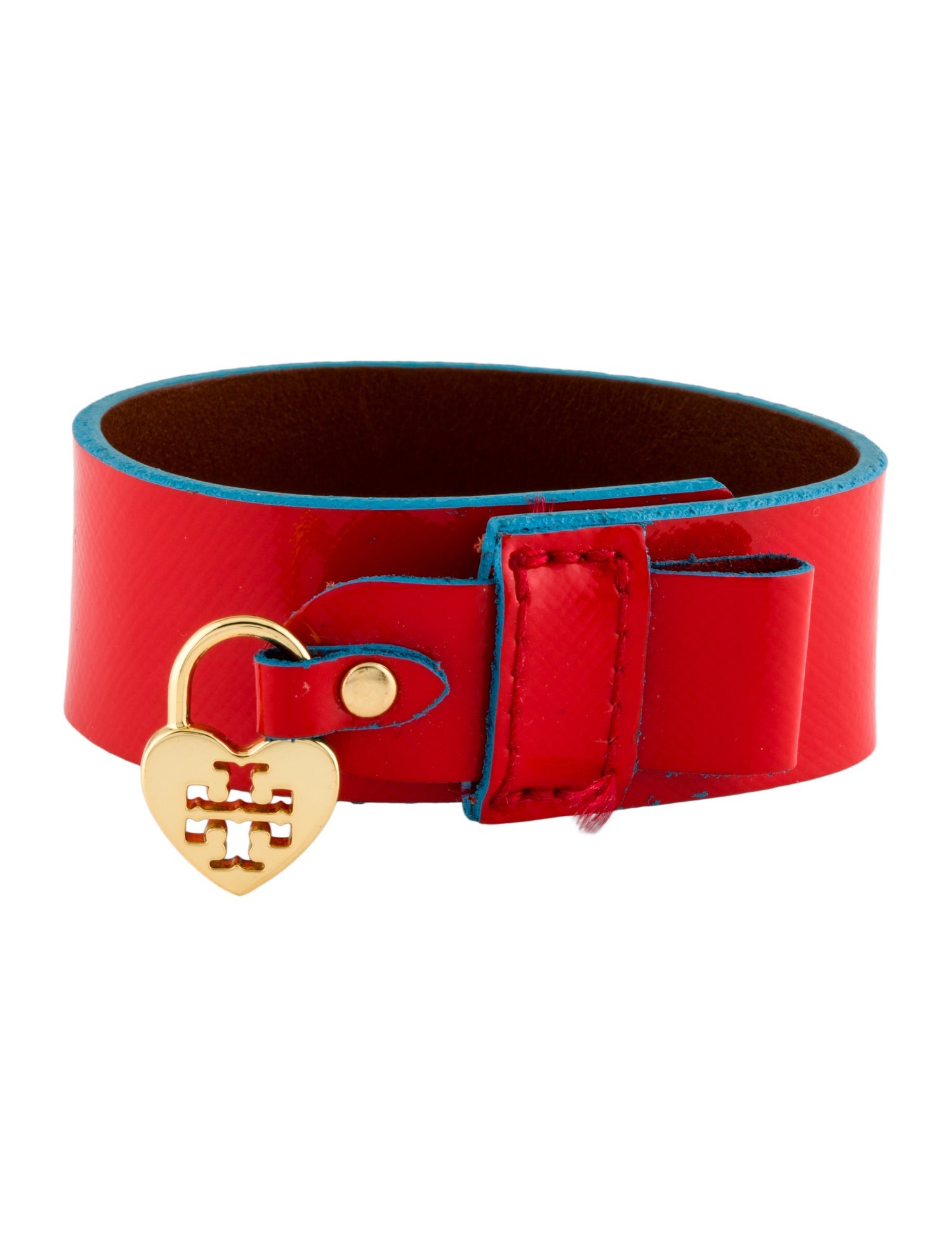 Tory Burch Logo Heart Charm Wrap Bracelet