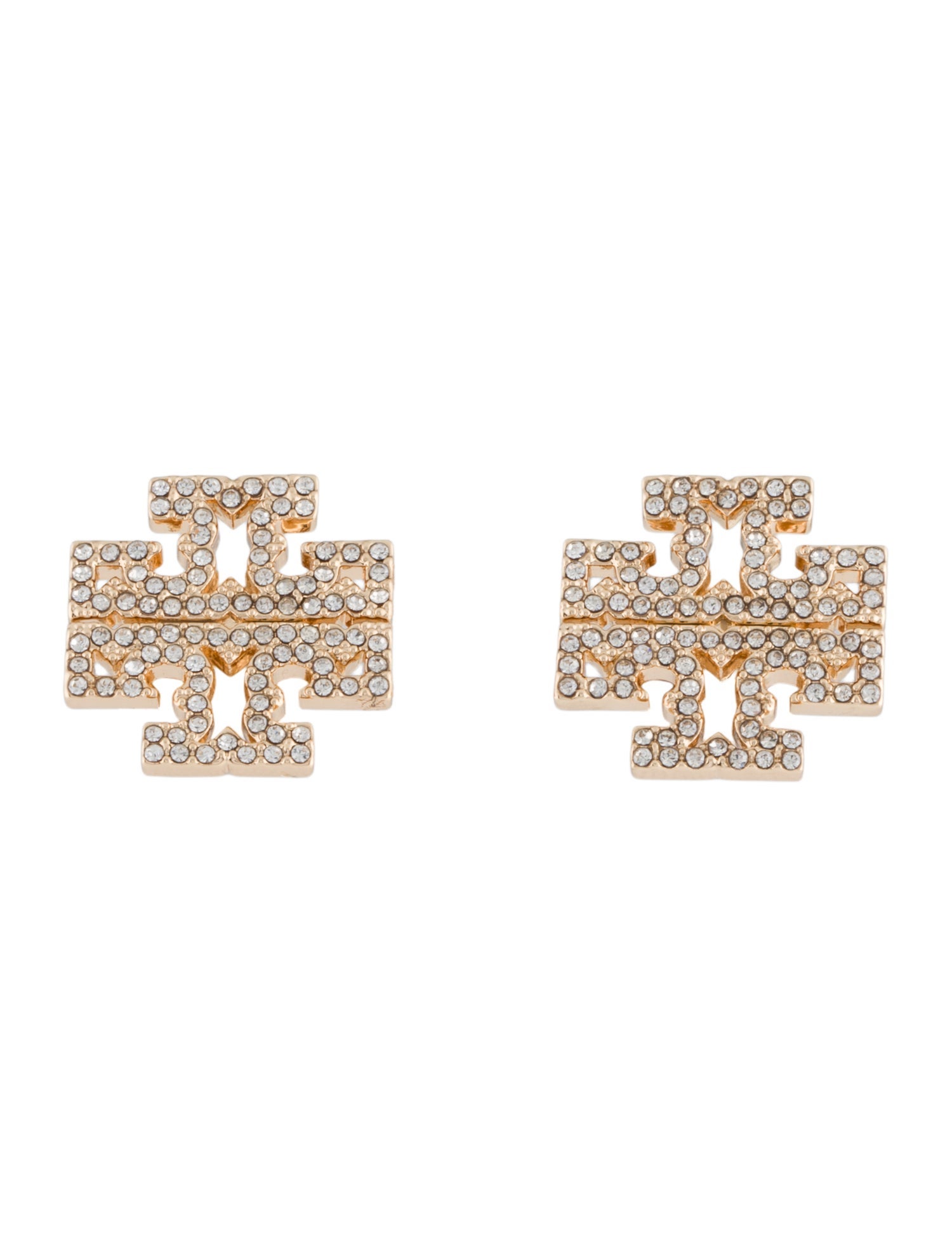 Tory Burch Crystal Britten Pave Stud Earrings