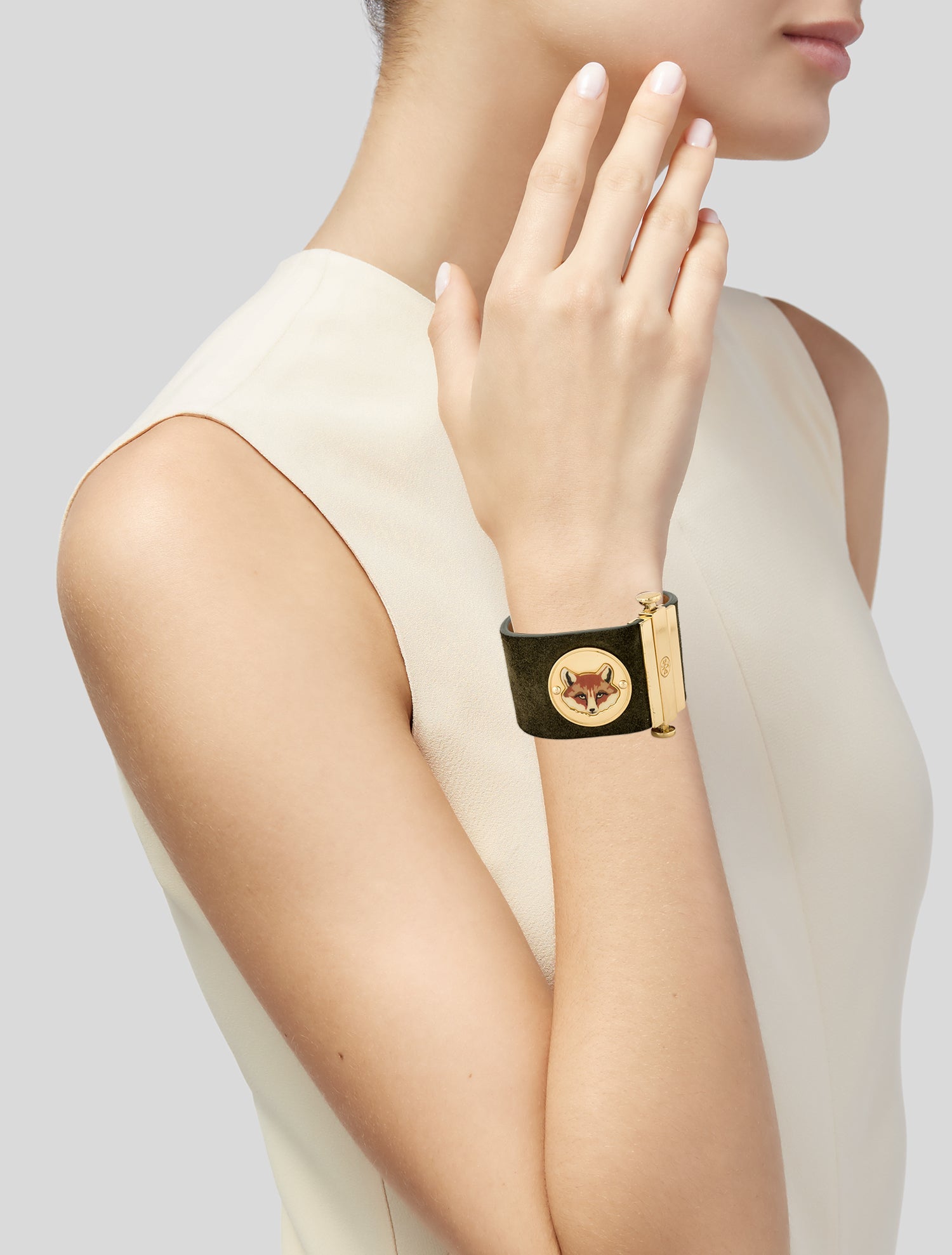 Tory Burch Fox Face Wrap Bracelet